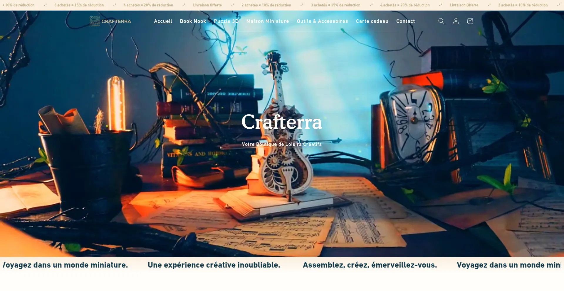 Website screenshot of Crafterra.fr