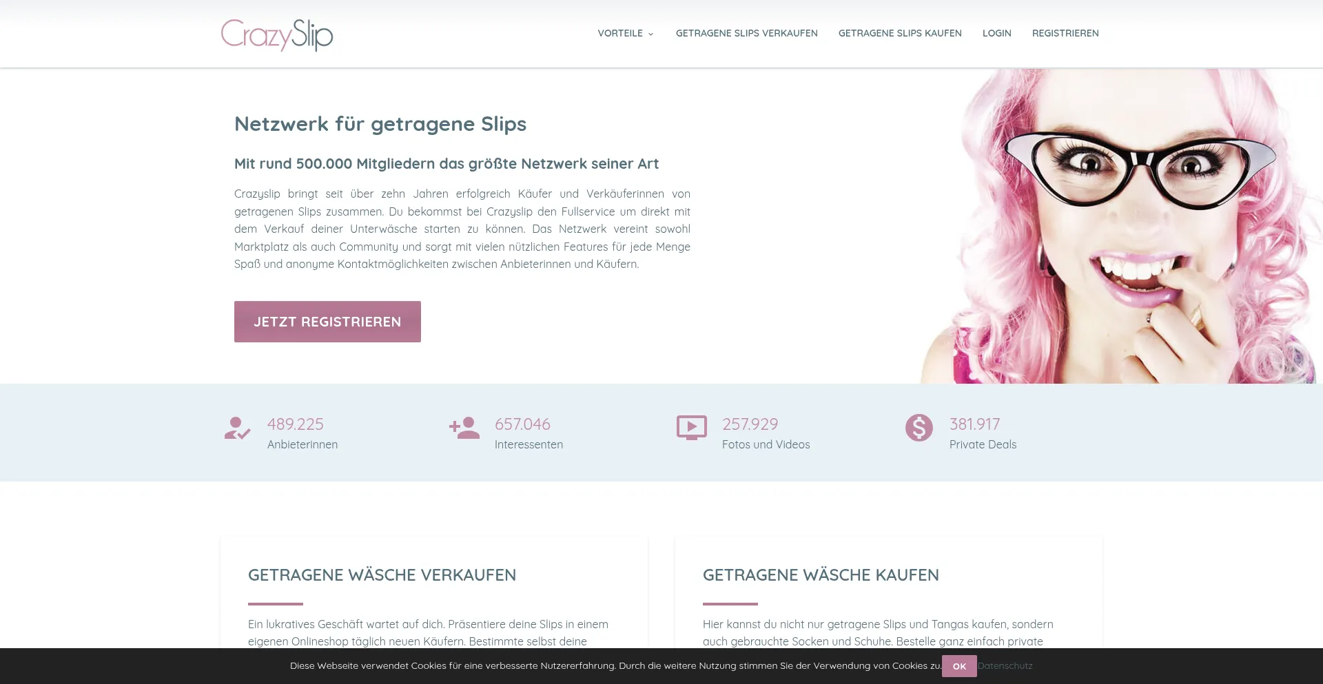 Crazyslip.com Screenshot