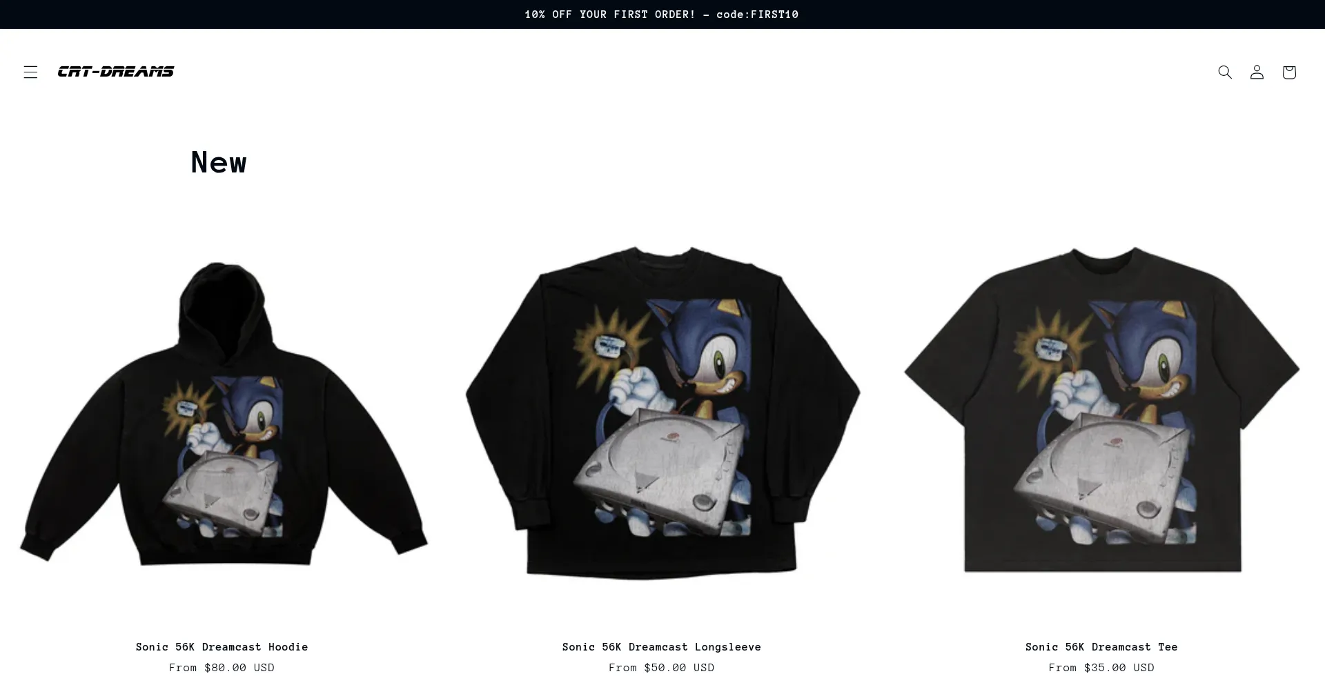 Createdreamsclothing.com Screenshot