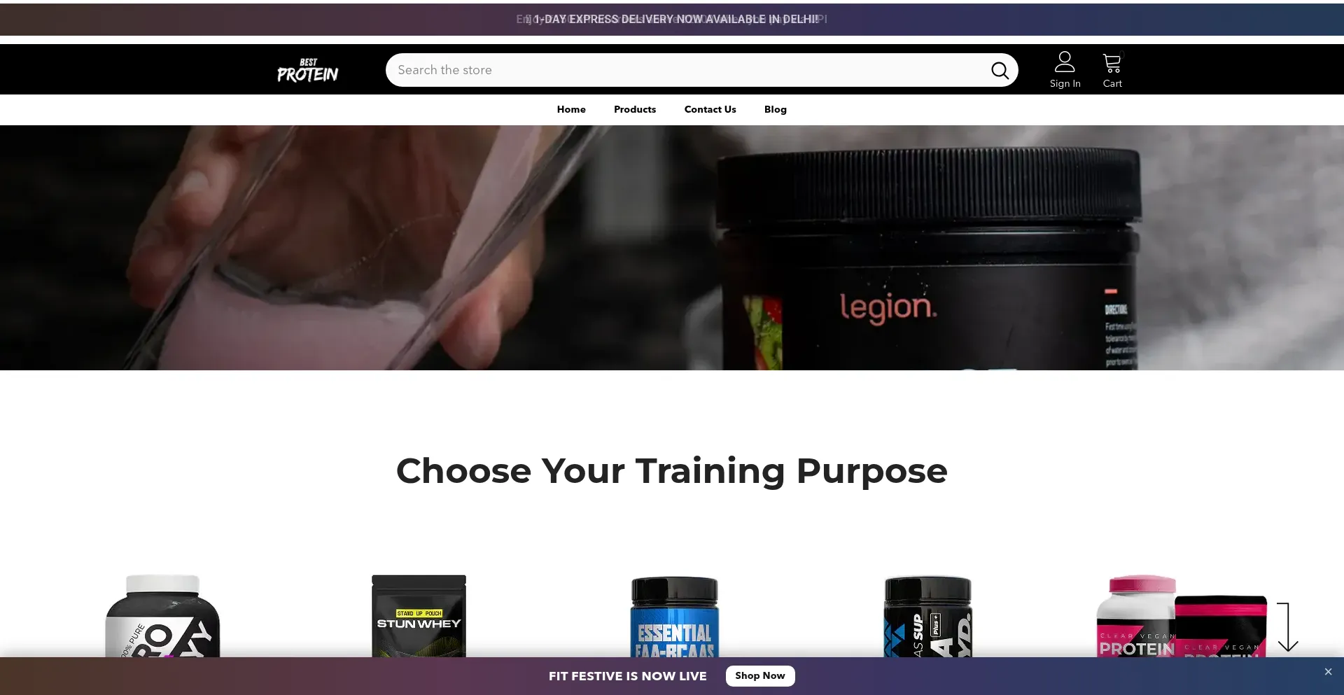 Website screenshot of Creatinepowder.in