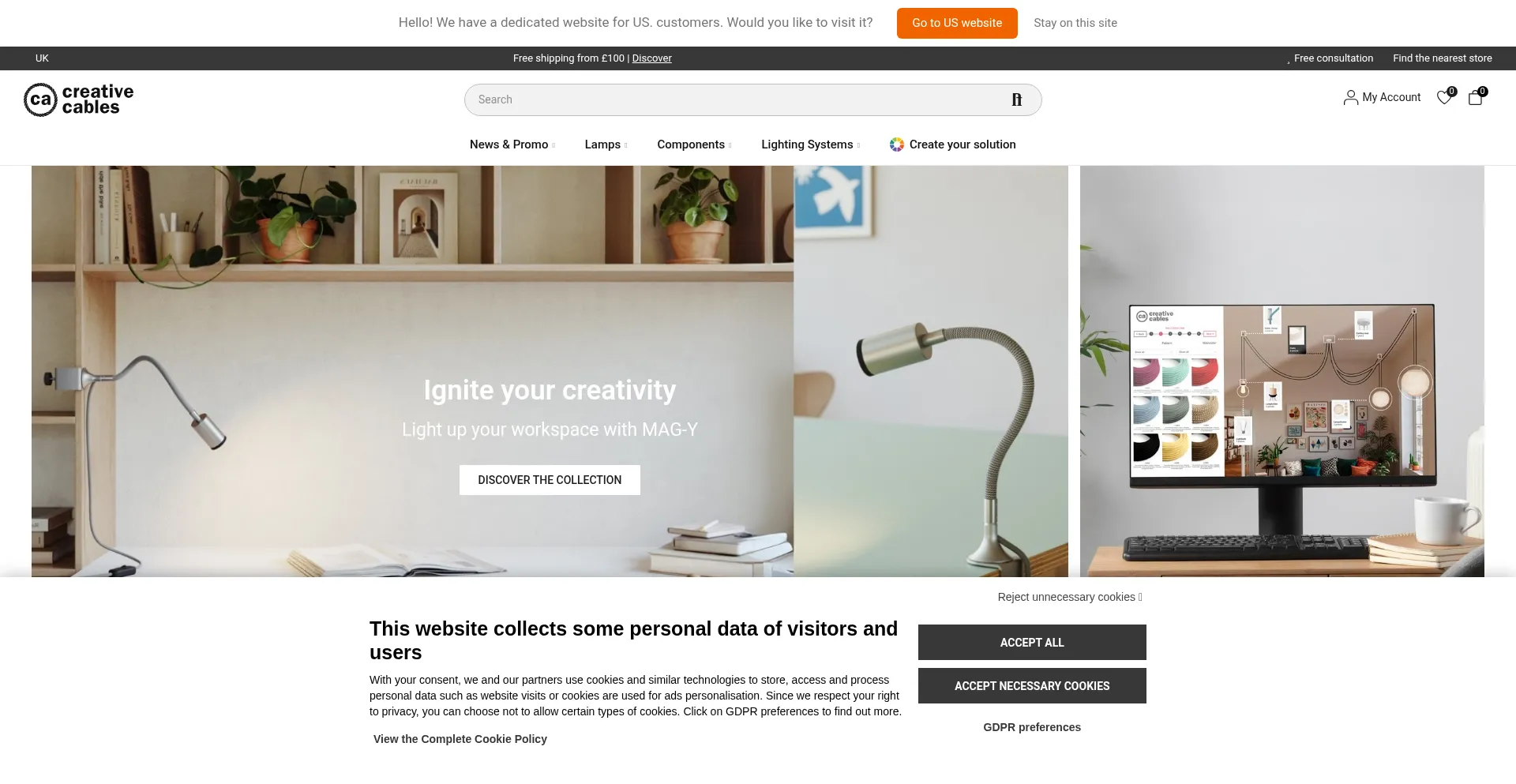 Creative-cables.co.uk Screenshot