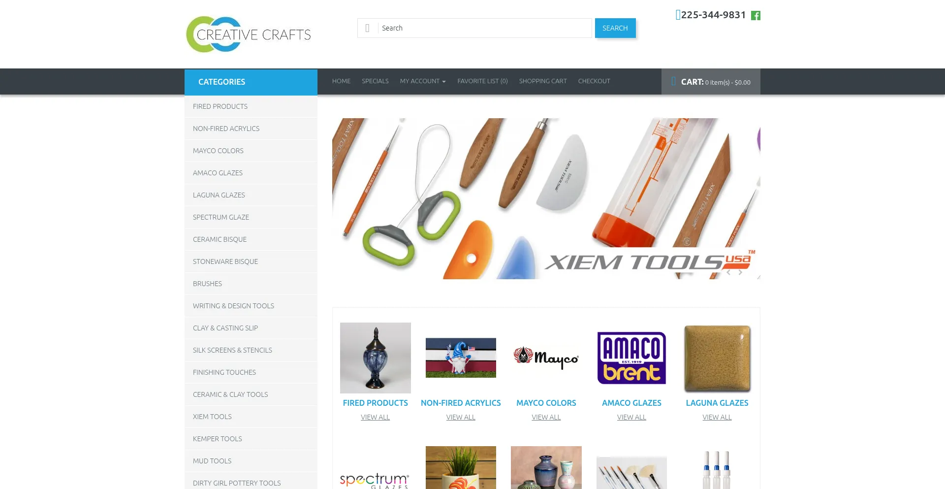 Website screenshot of Creative-crafts.com