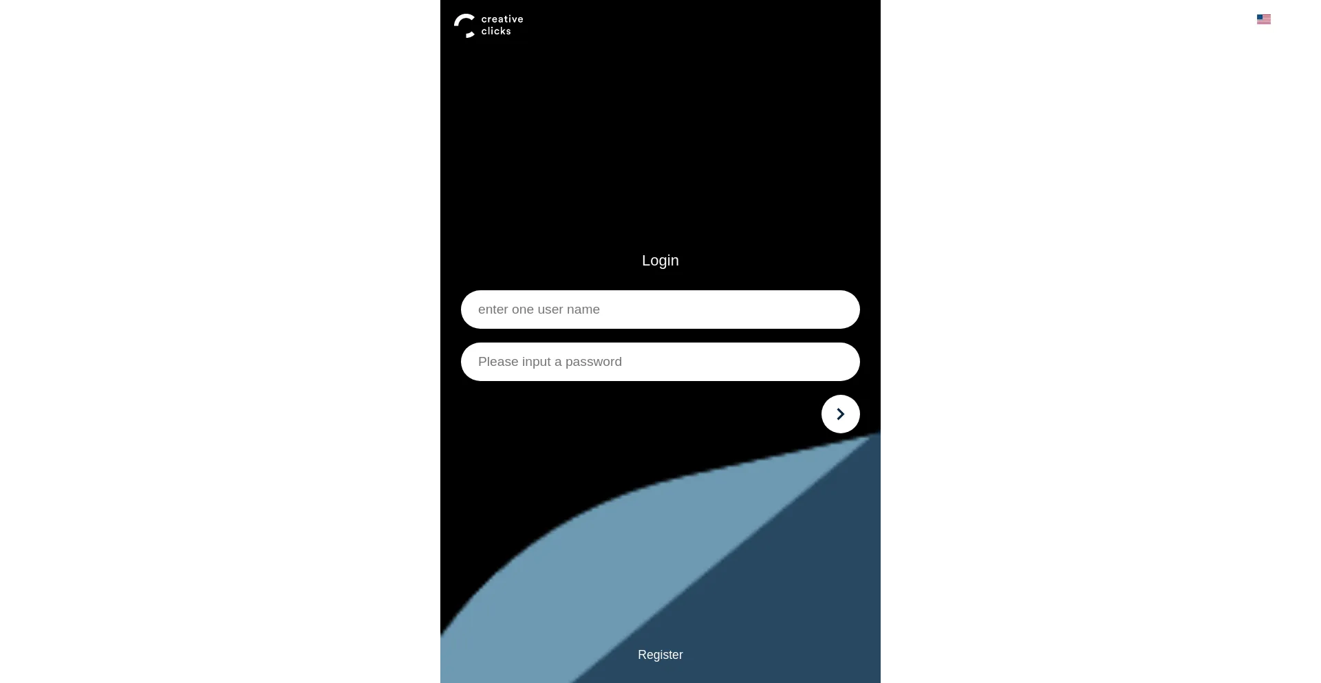 Website screenshot of Creativeclicks.biz