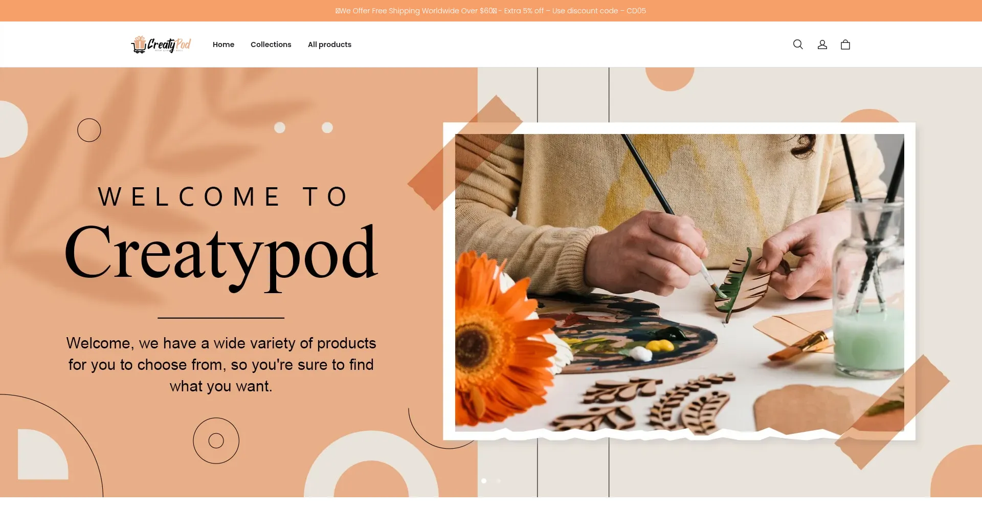 Website screenshot of Creatypod.com