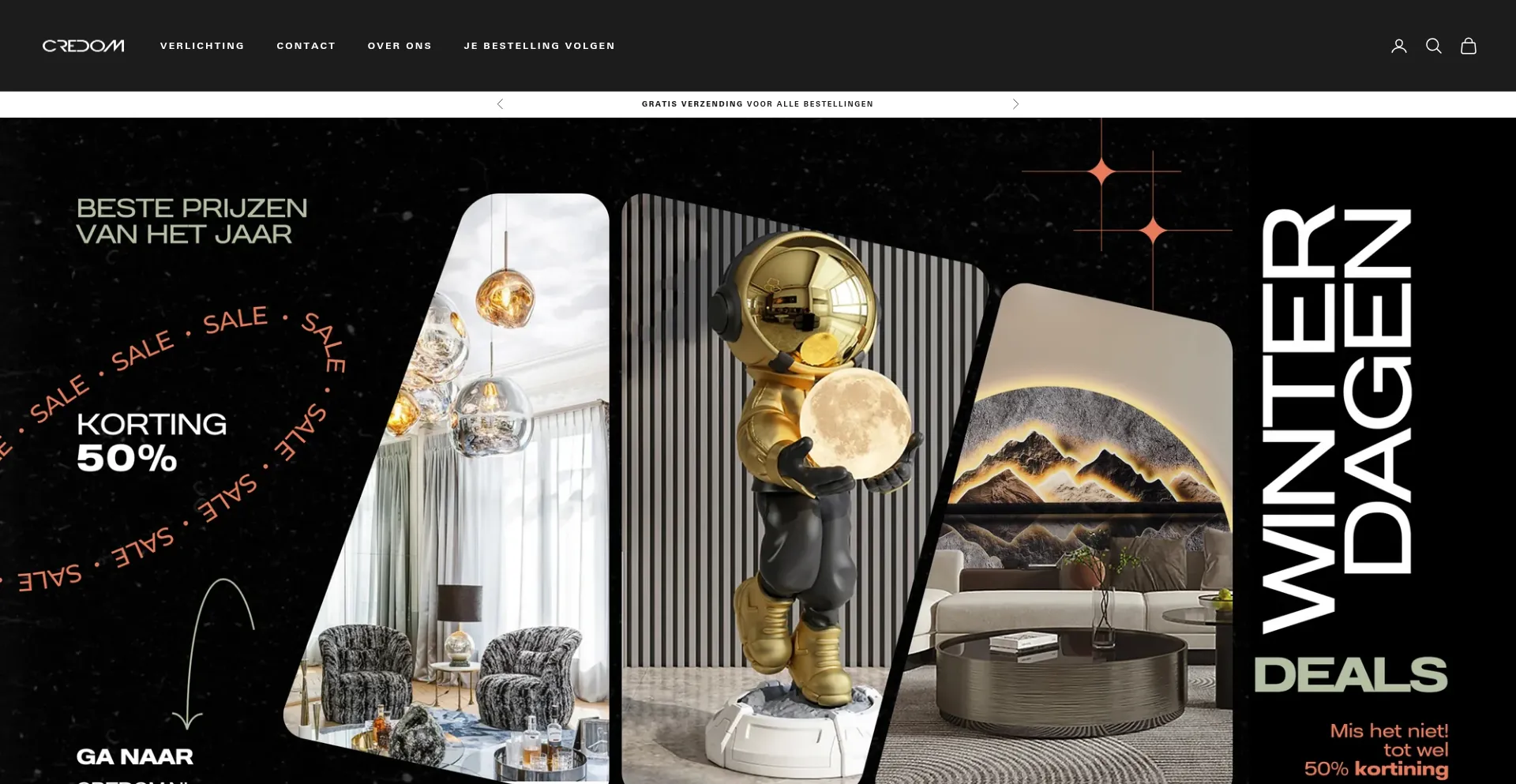 Website screenshot of Credom.nl