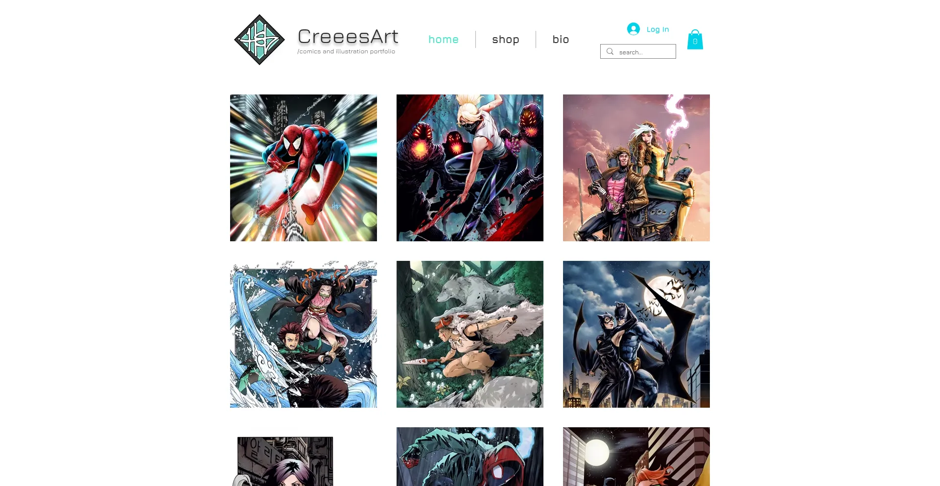 Website screenshot of Creeesart.com