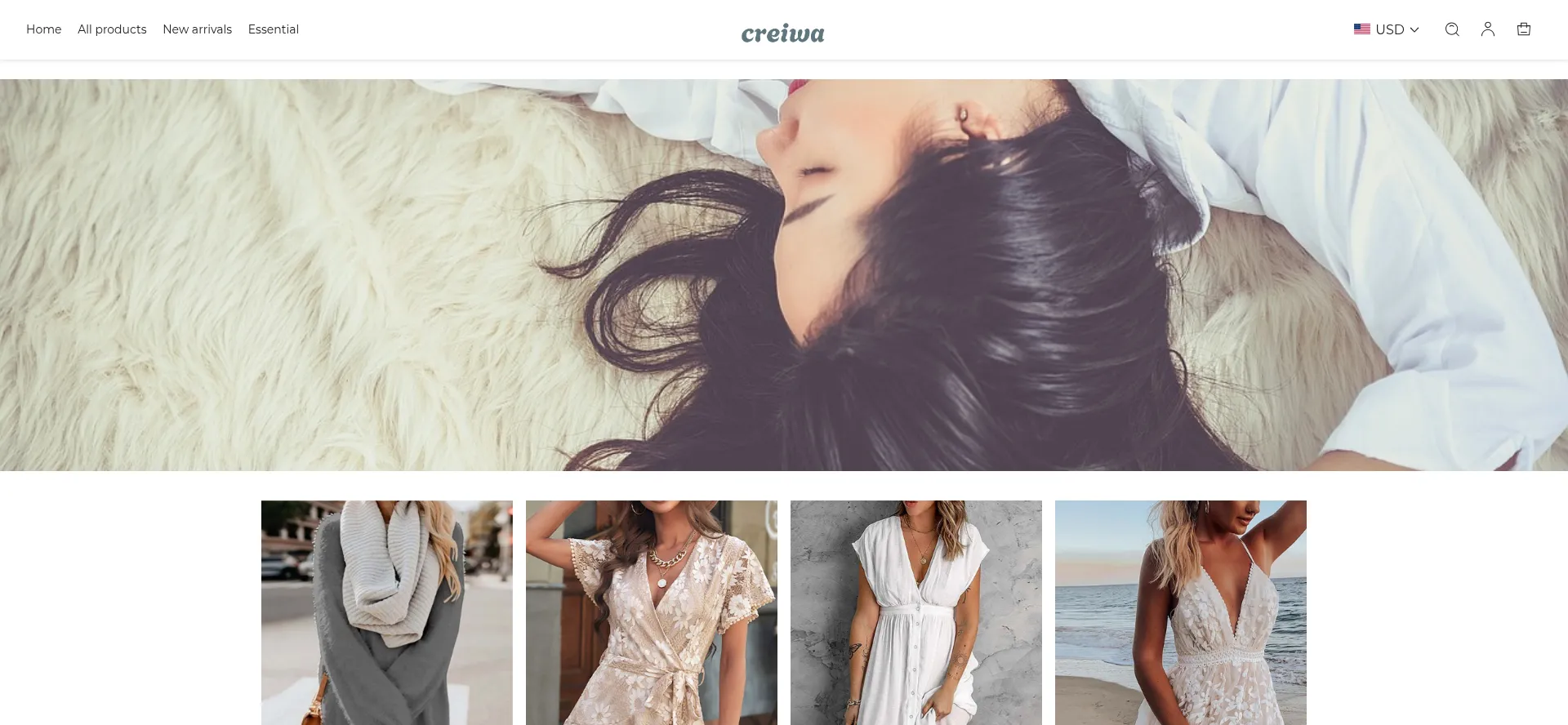 Website screenshot of Creiwa.com