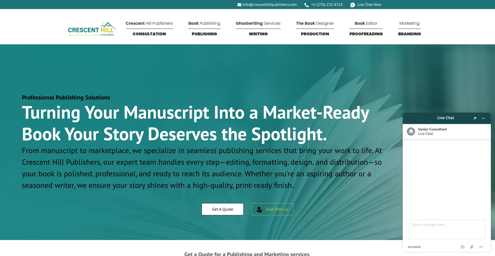 Crescenthillpublishers.com Screenshot