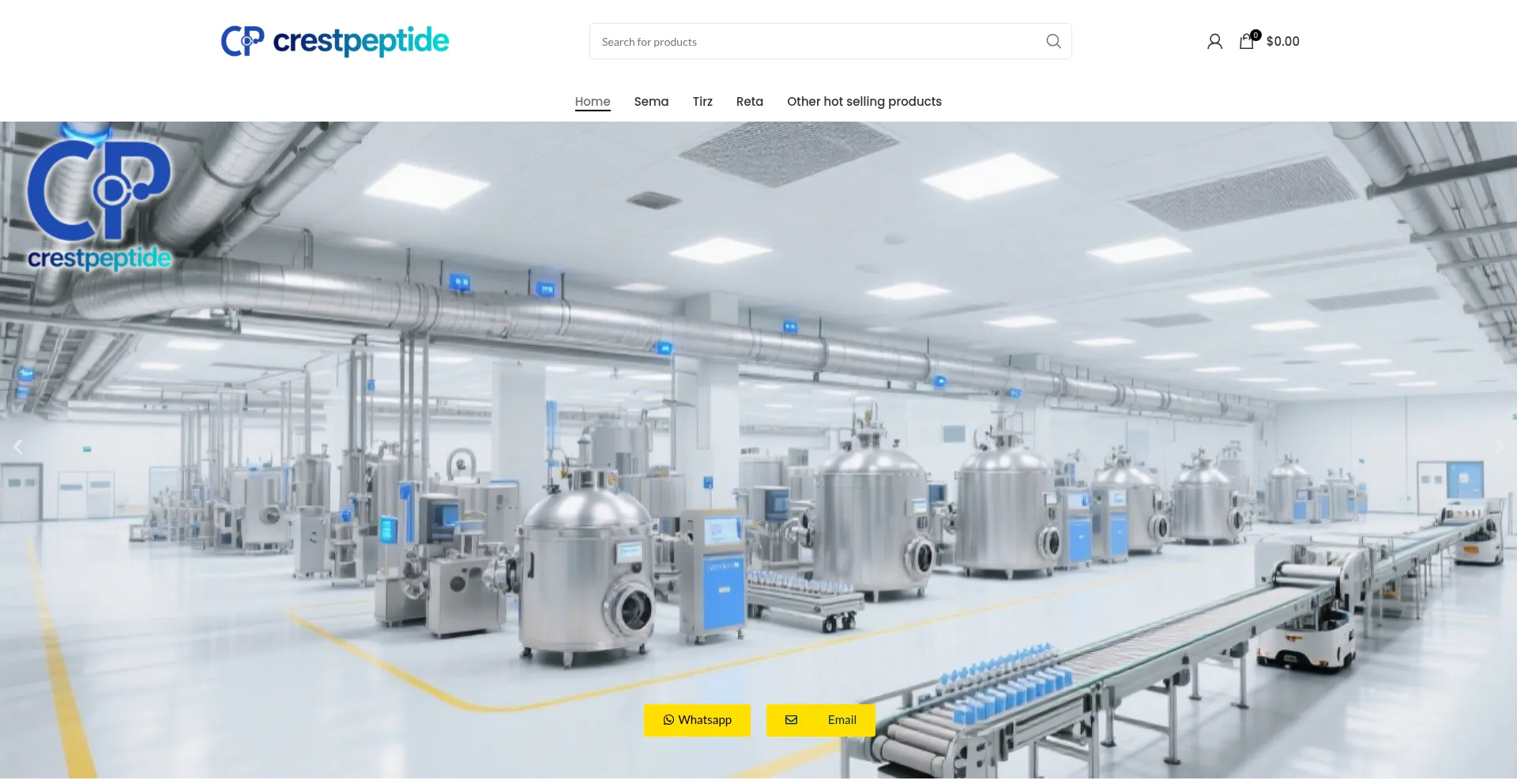 Crestpeptide.com Screenshot