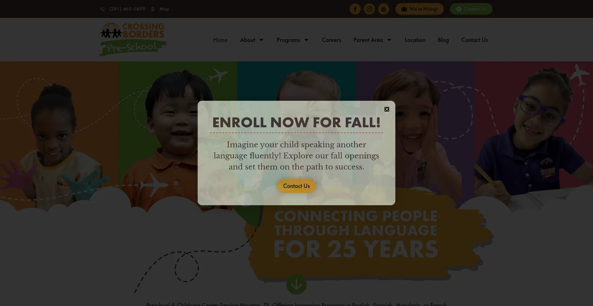 Crossingborderspreschool.com Screenshot