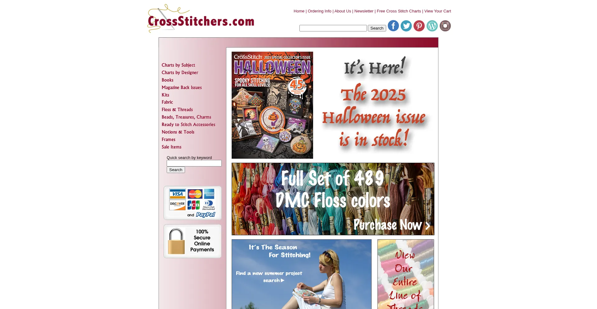Crossstitchers.com Screenshot