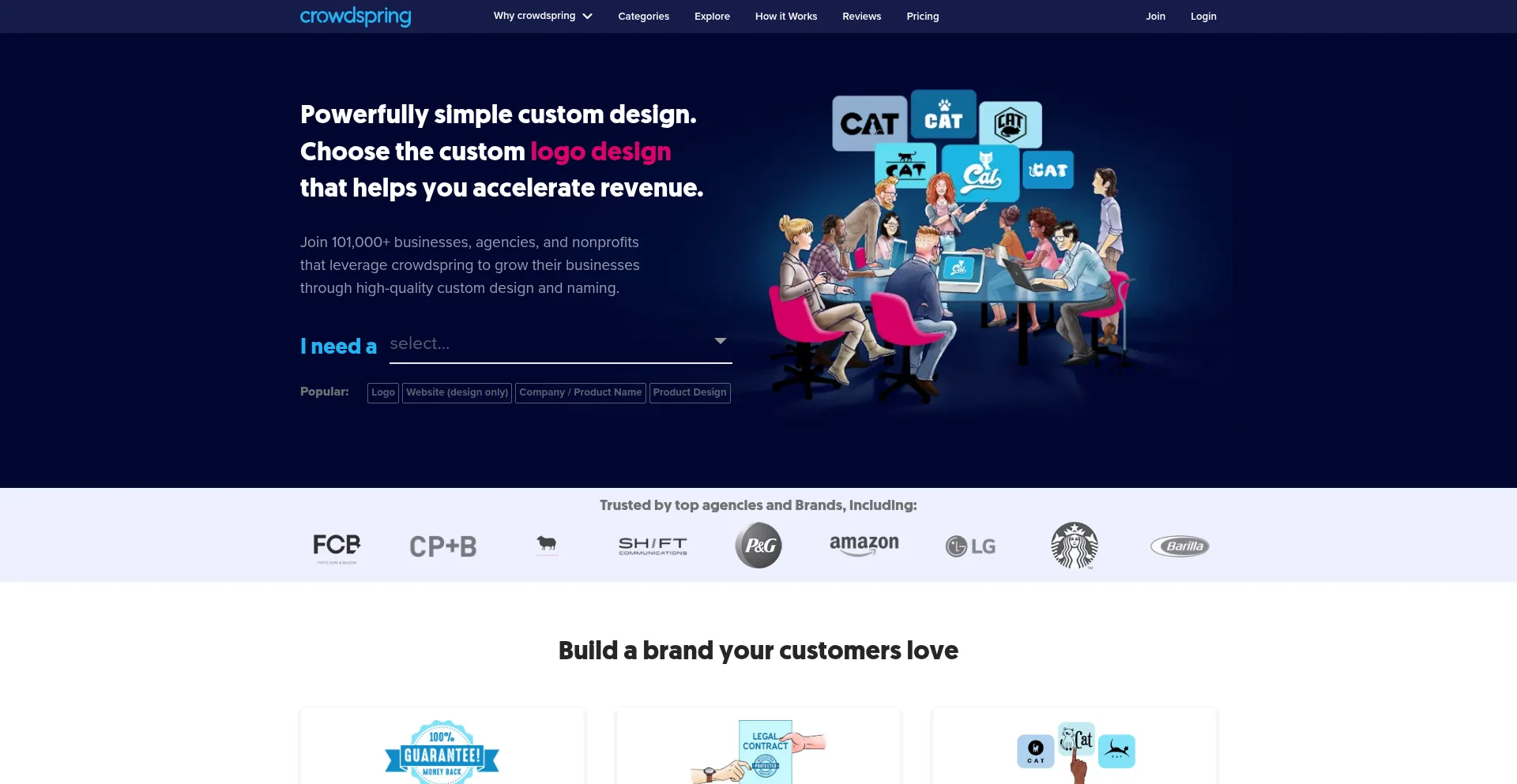Crowdspring.com Screenshot