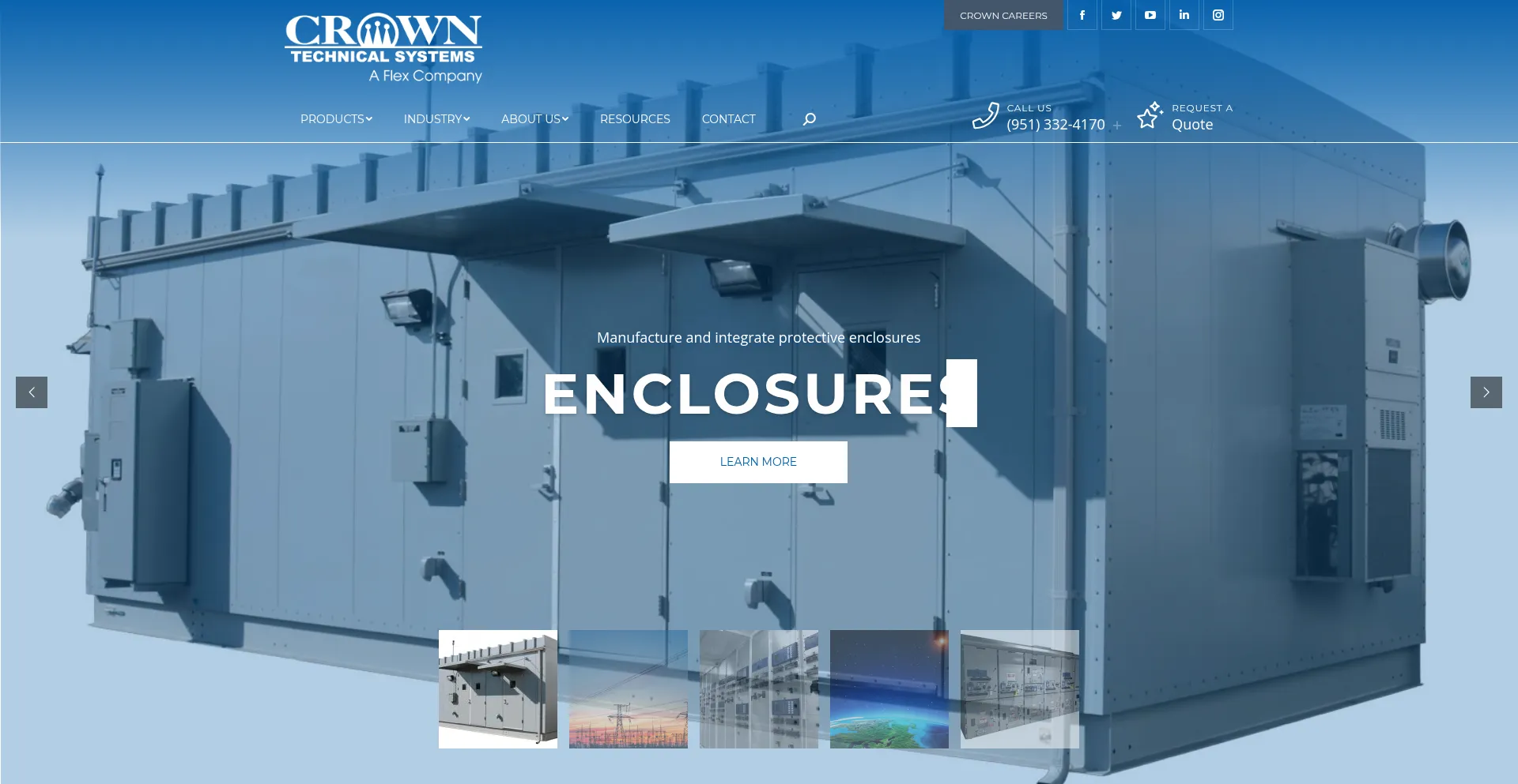 Website screenshot of Crowntechnicalsystems.com