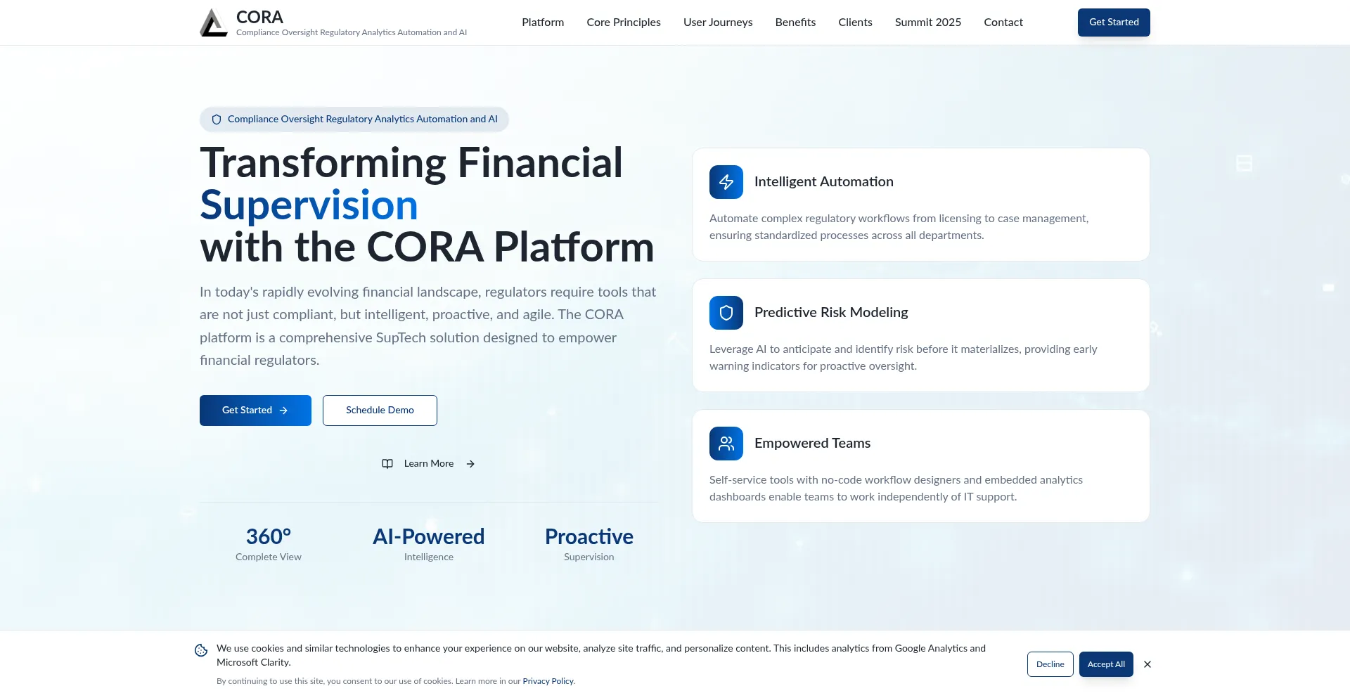 Website screenshot of Crtcora.com