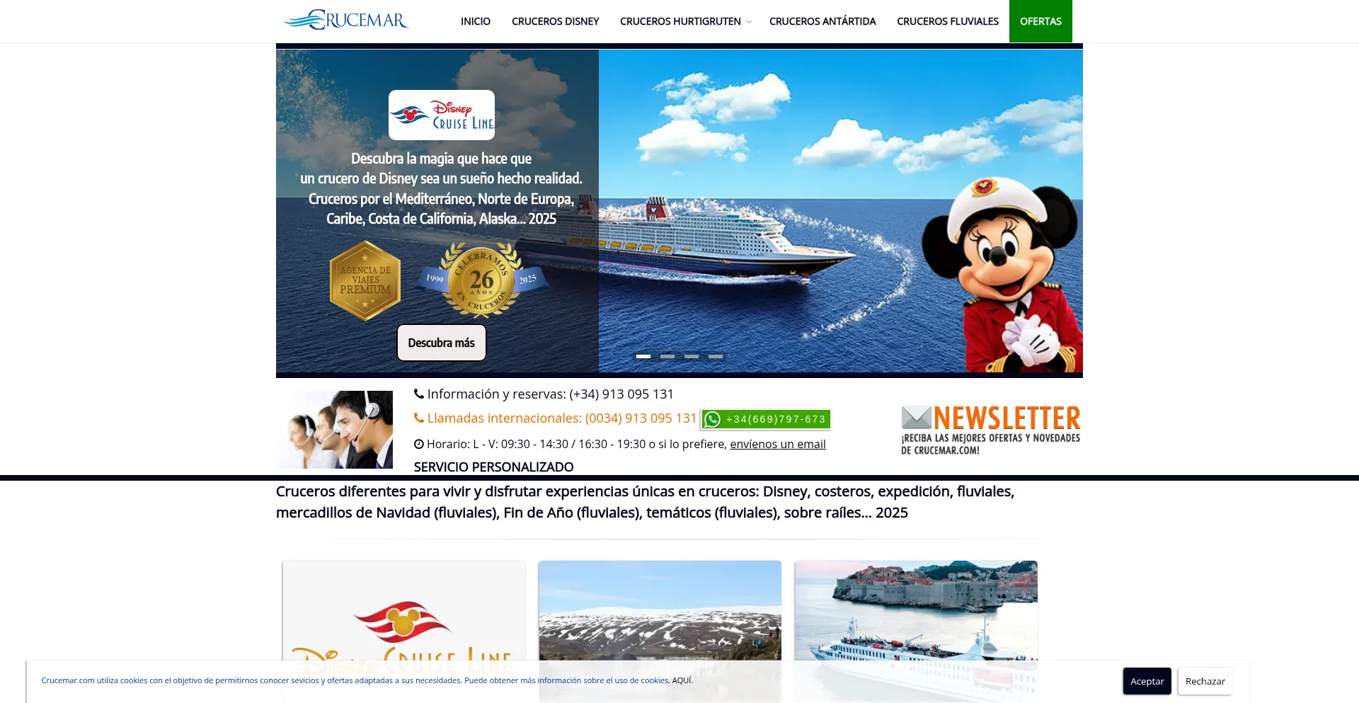 Website screenshot of Crucemar.com