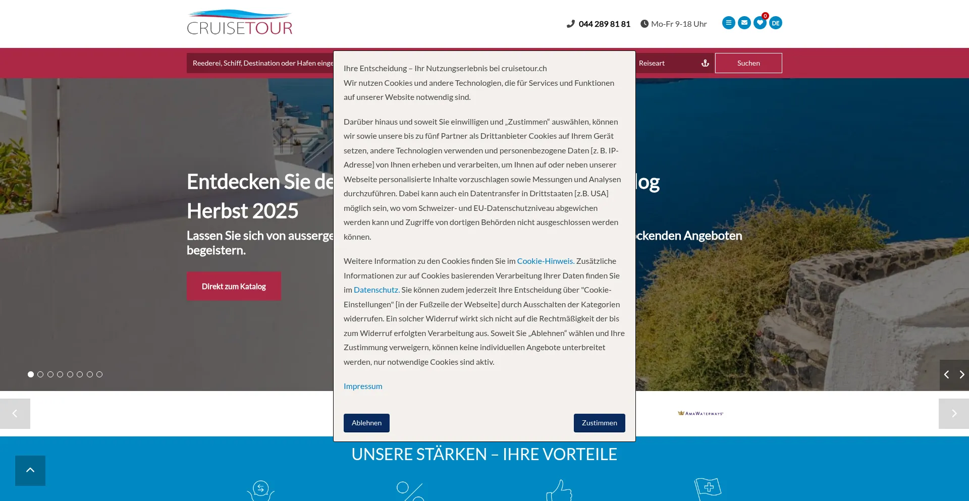 Cruisetour.ch Screenshot