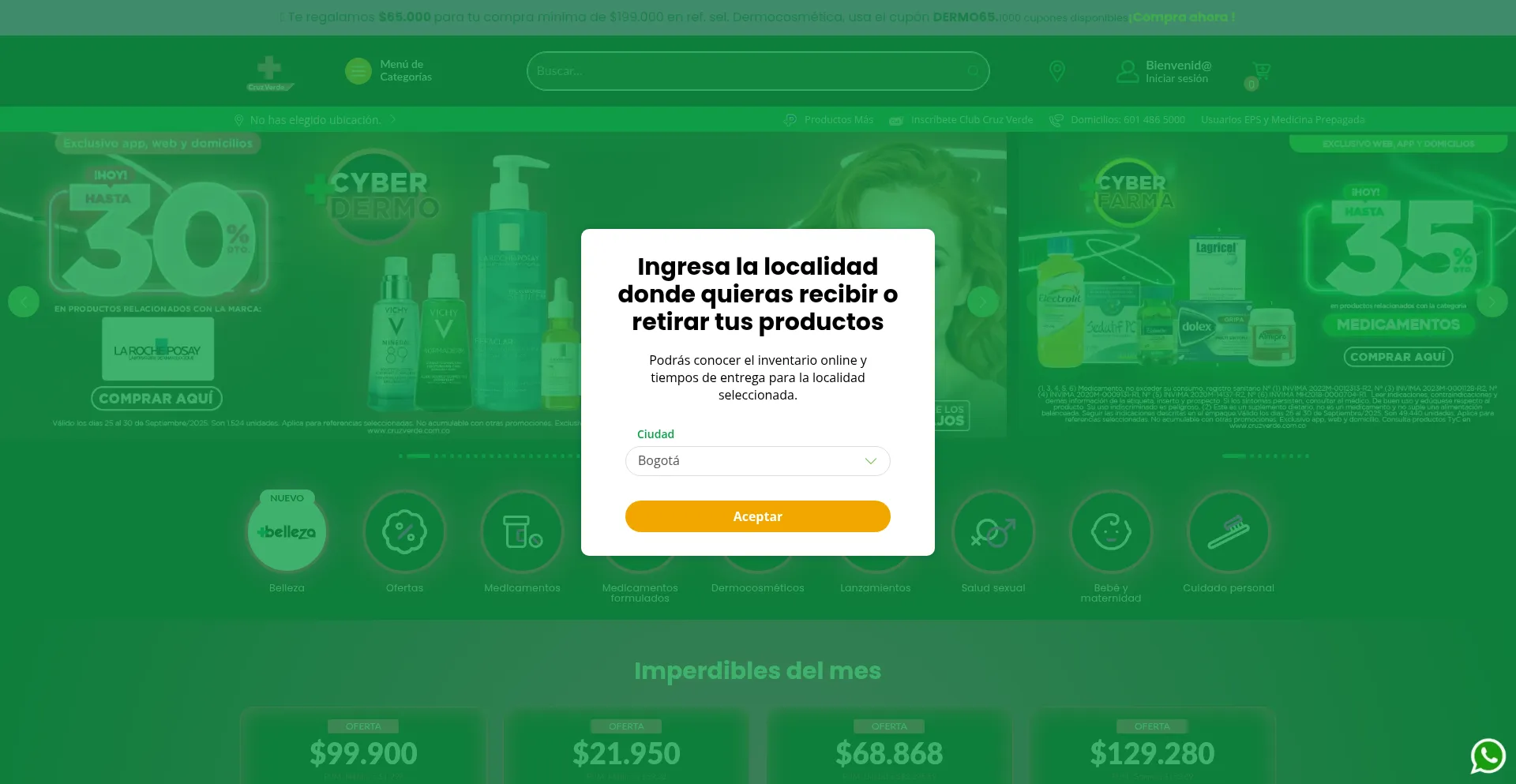 Cruzverde.com.co Screenshot