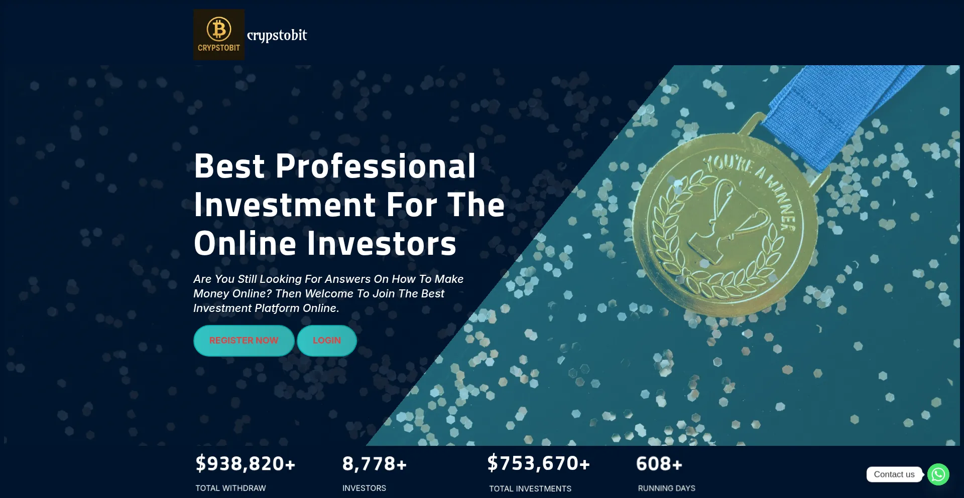 Website screenshot of Crypstobit.com