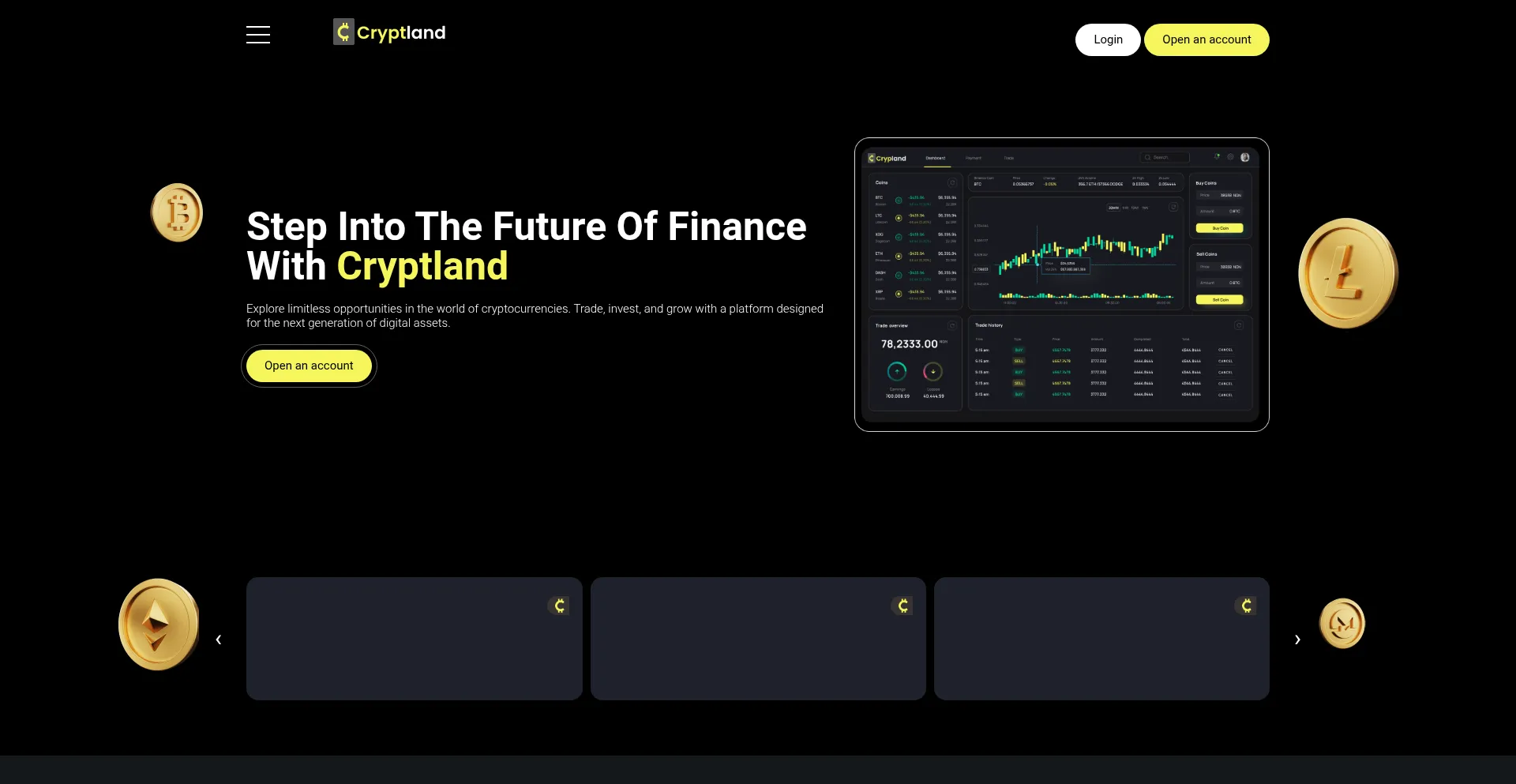 Website screenshot of Crypt-flare.com