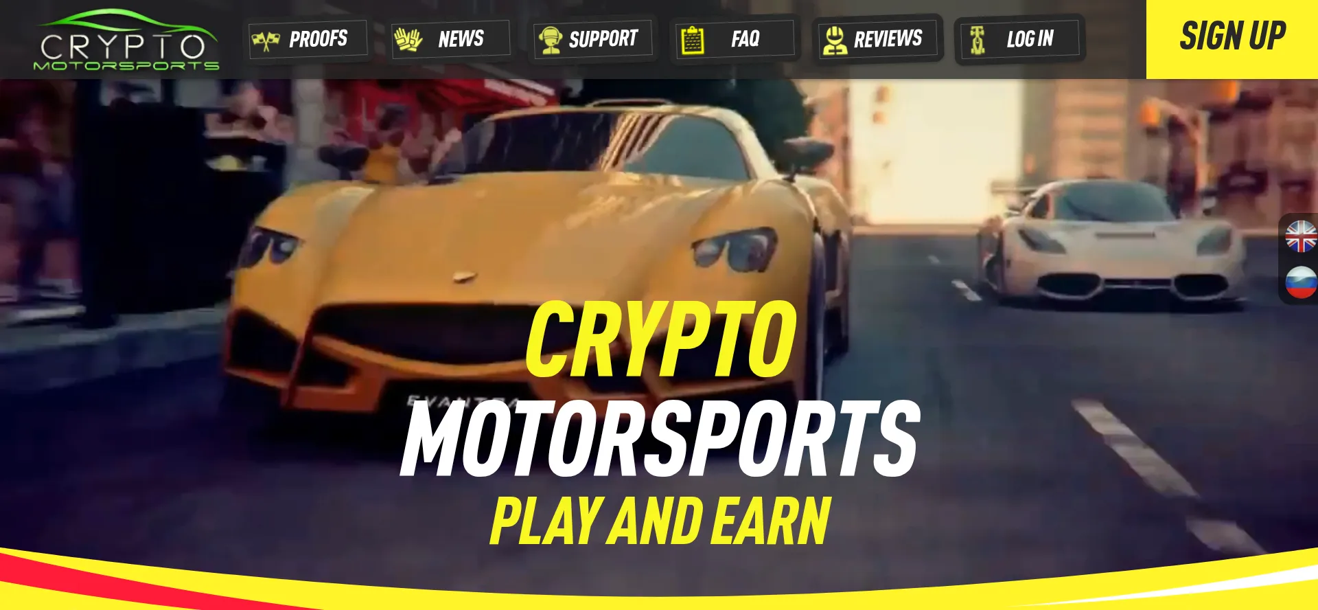 Website screenshot of Crypto-motorsports.com