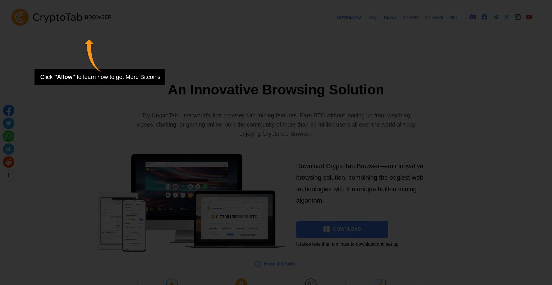 Website screenshot of Cryptobrowser.top