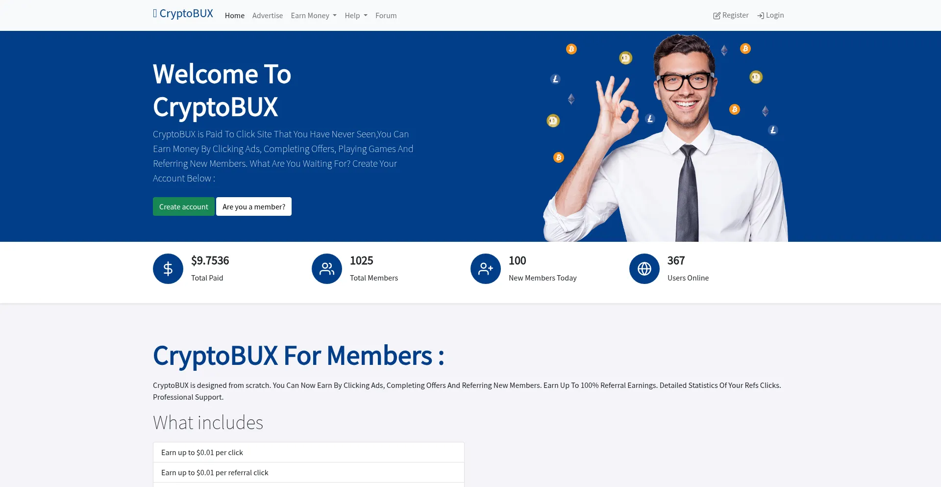 Cryptobux.net Screenshot