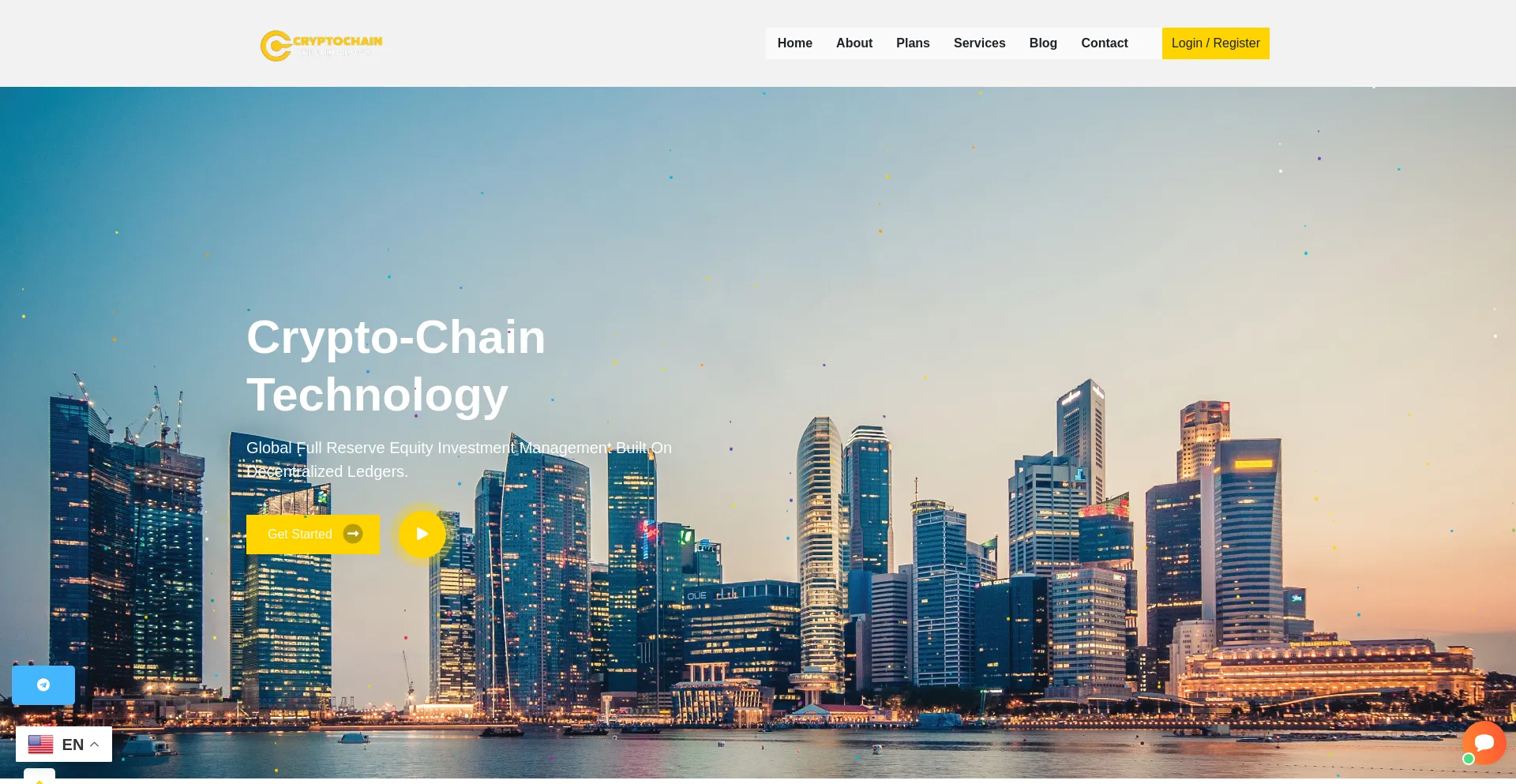 Website screenshot of Cryptochaintechnology.com
