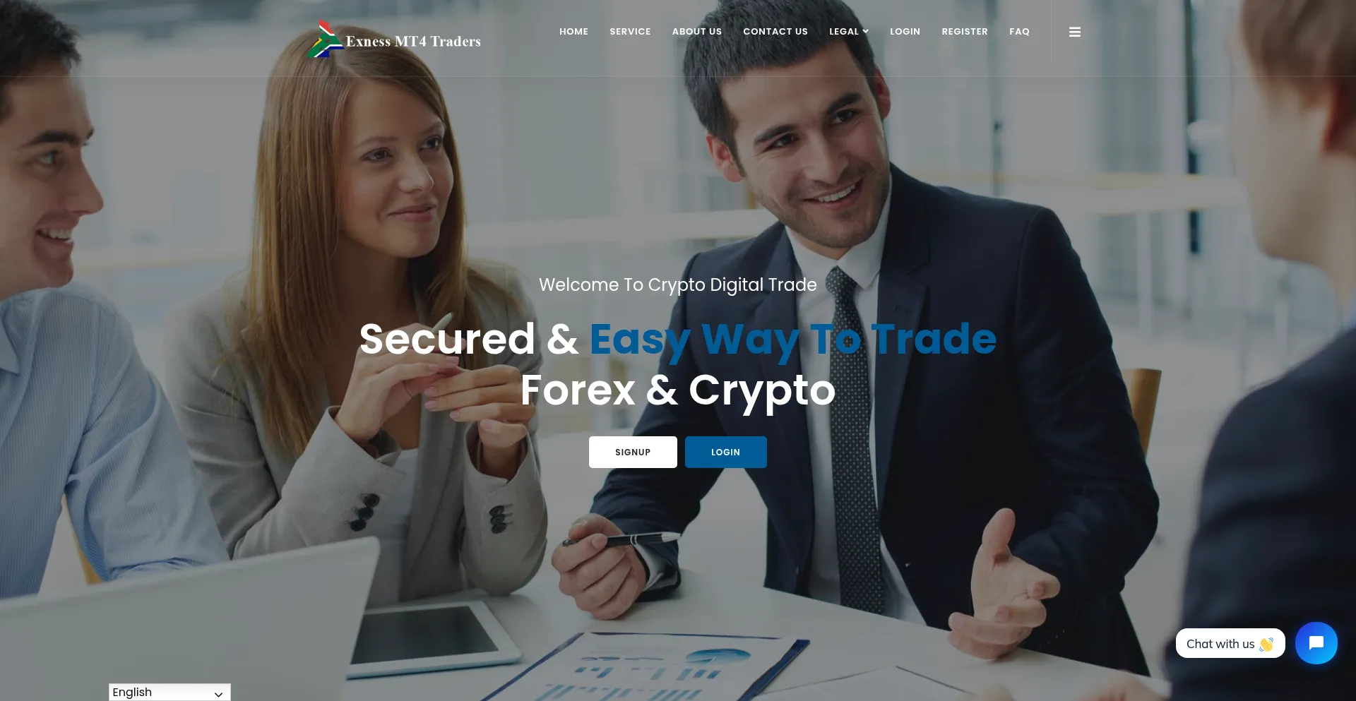 Website screenshot of Cryptodigitaltrade.com