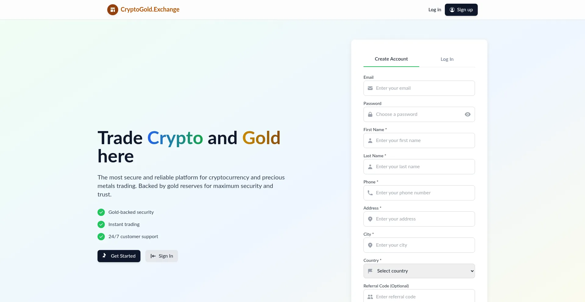 Cryptogold.exchange