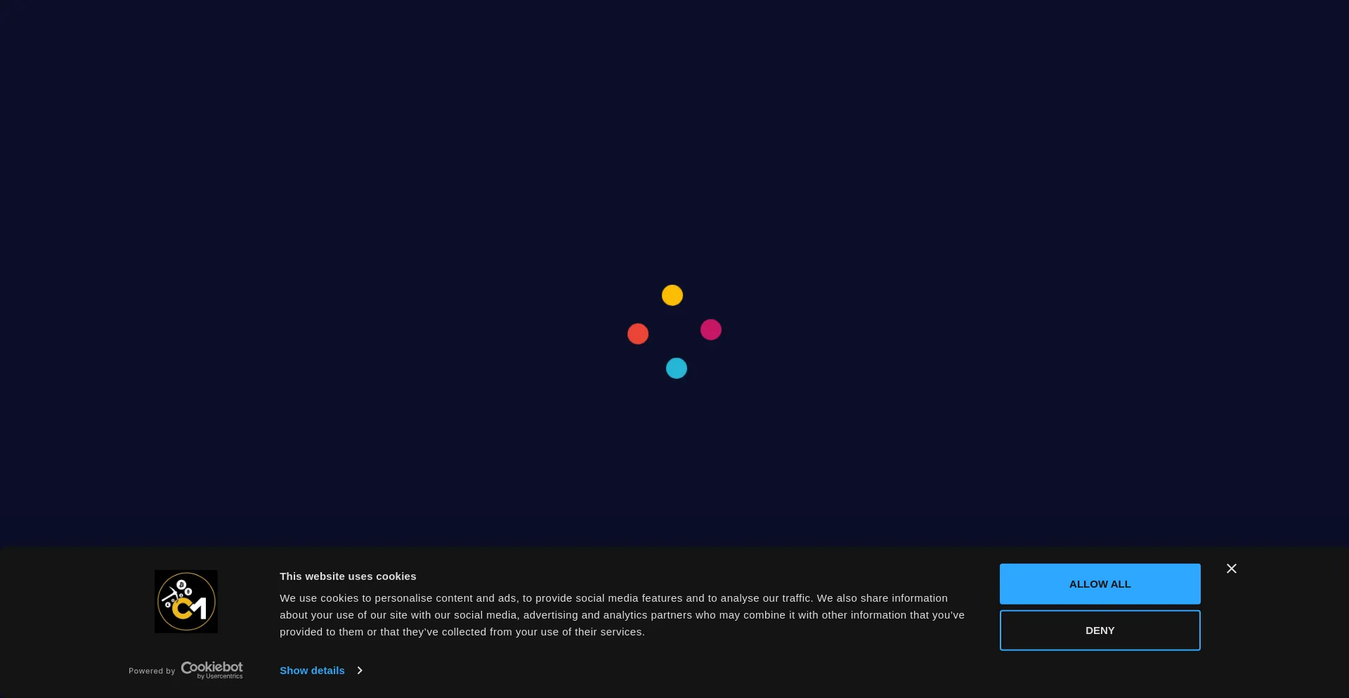 Website screenshot of Cryptominers.ai