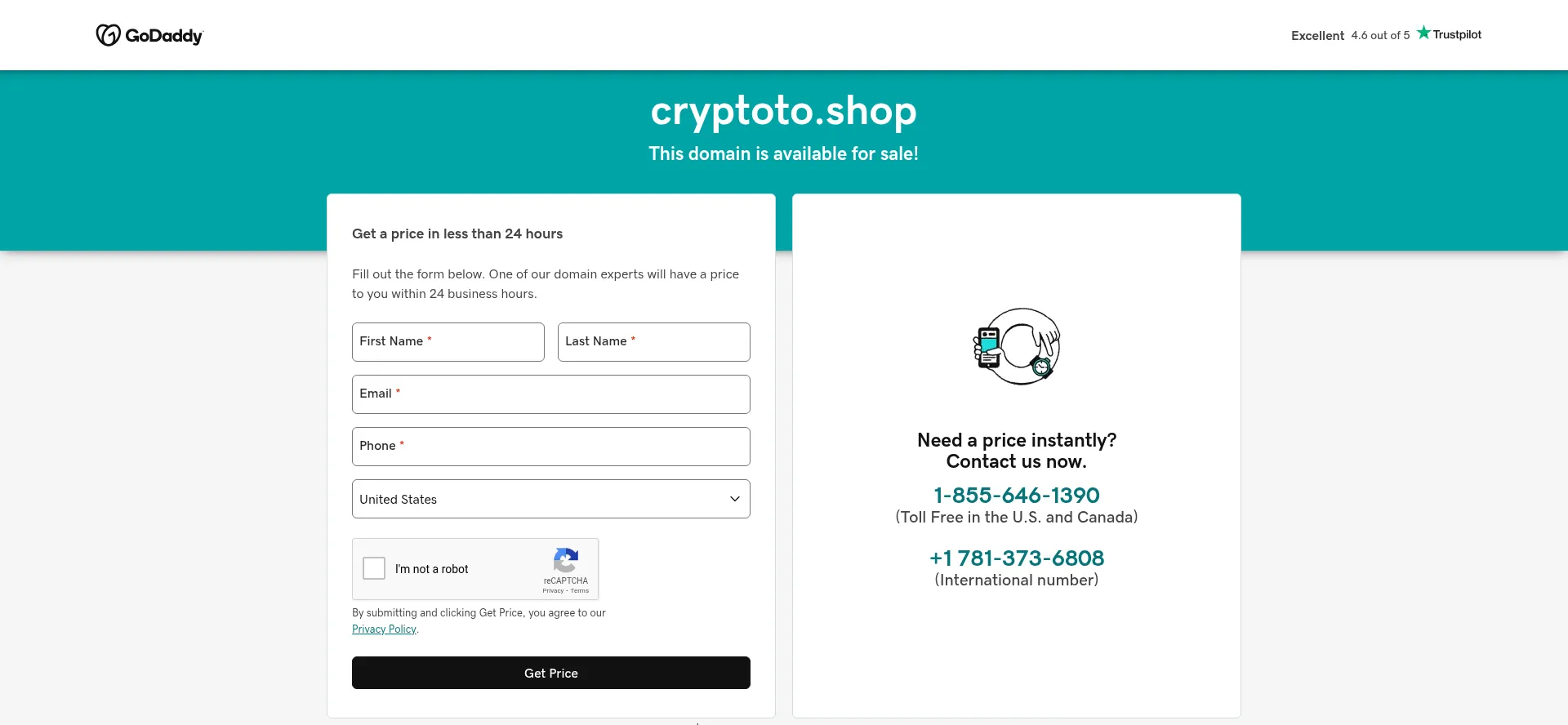 Website screenshot of Cryptoto.shop