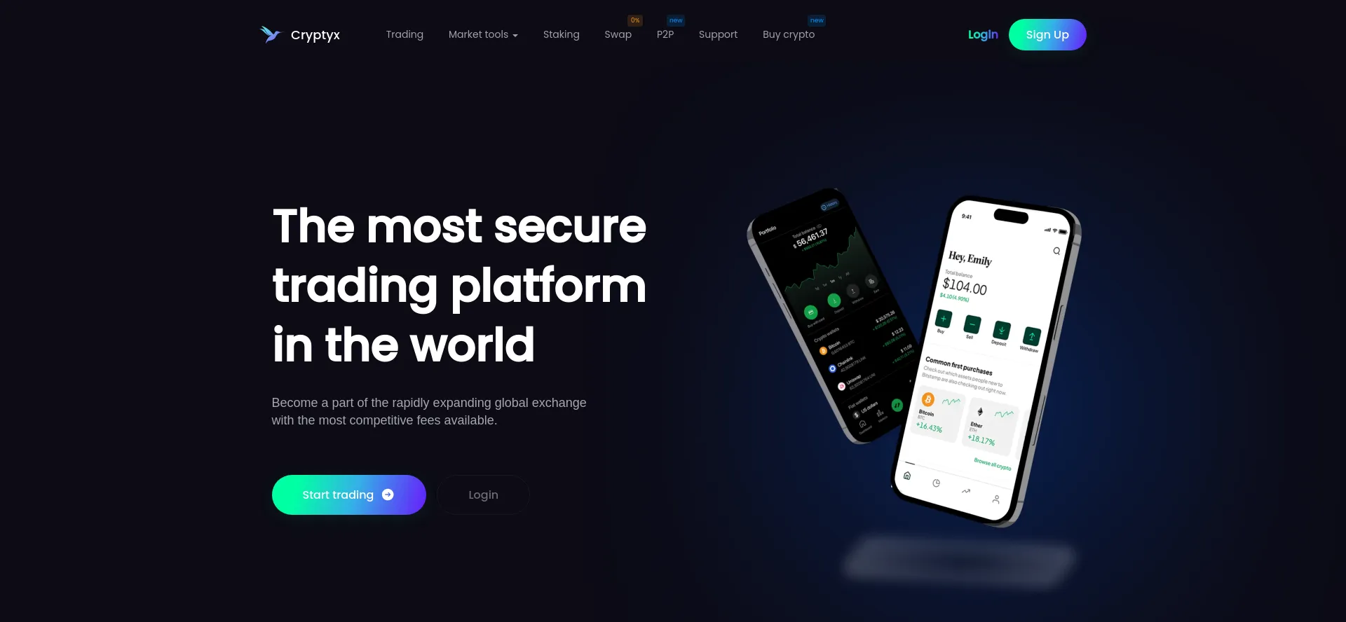 Website screenshot of Cryptyx.io