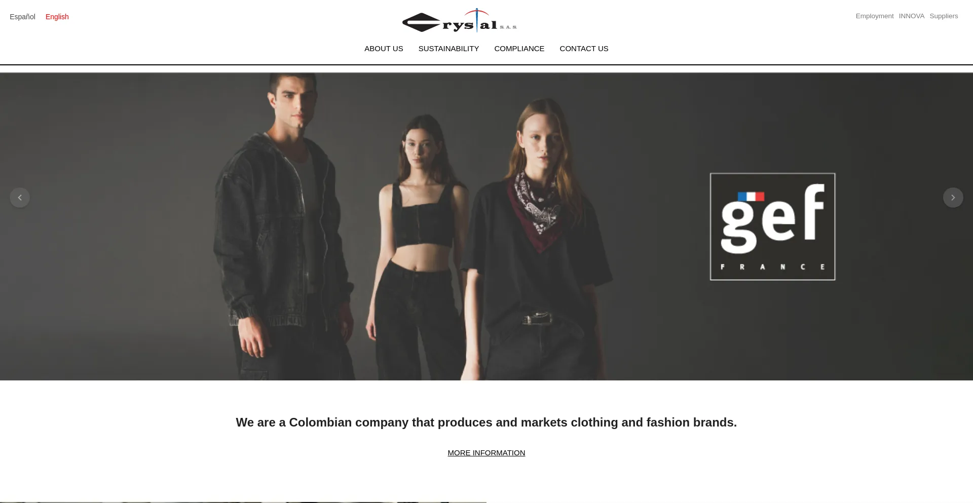 Website screenshot of Crystal.com.co