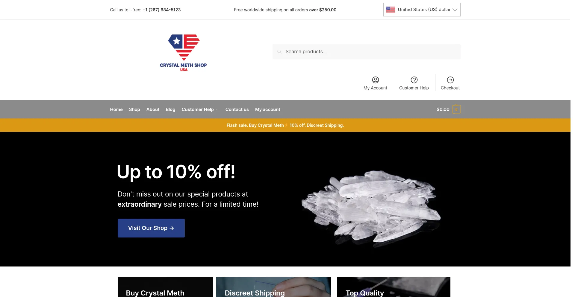Crystalmethshopusa.org Screenshot