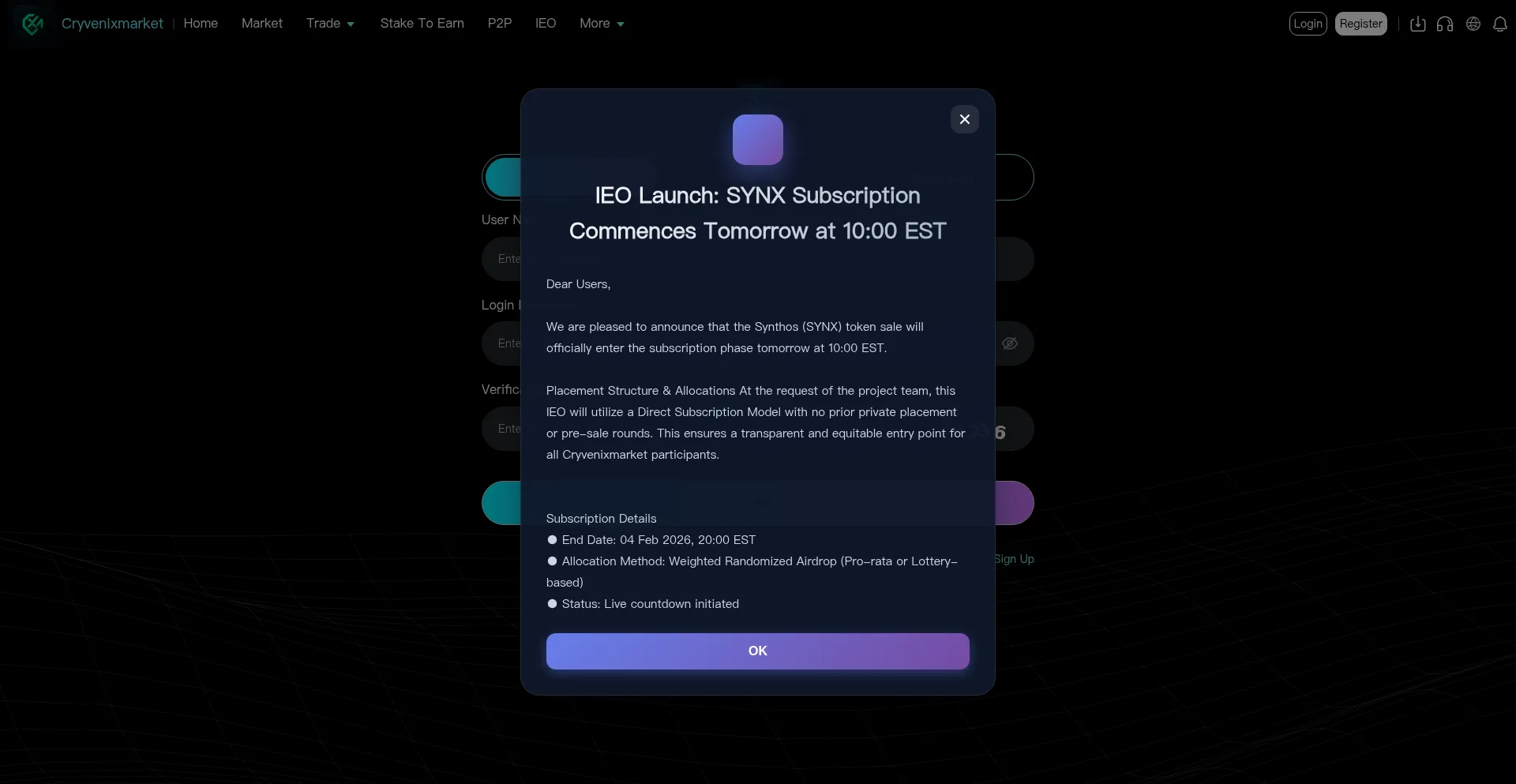 Cryvenixmarket.com