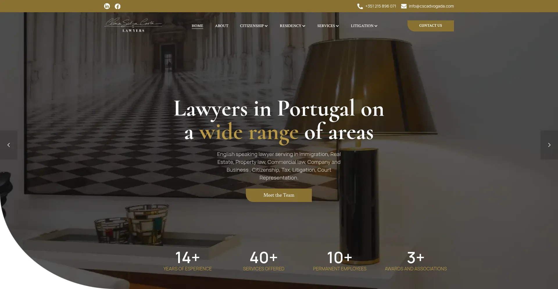 Website screenshot of Cscadvogada.com