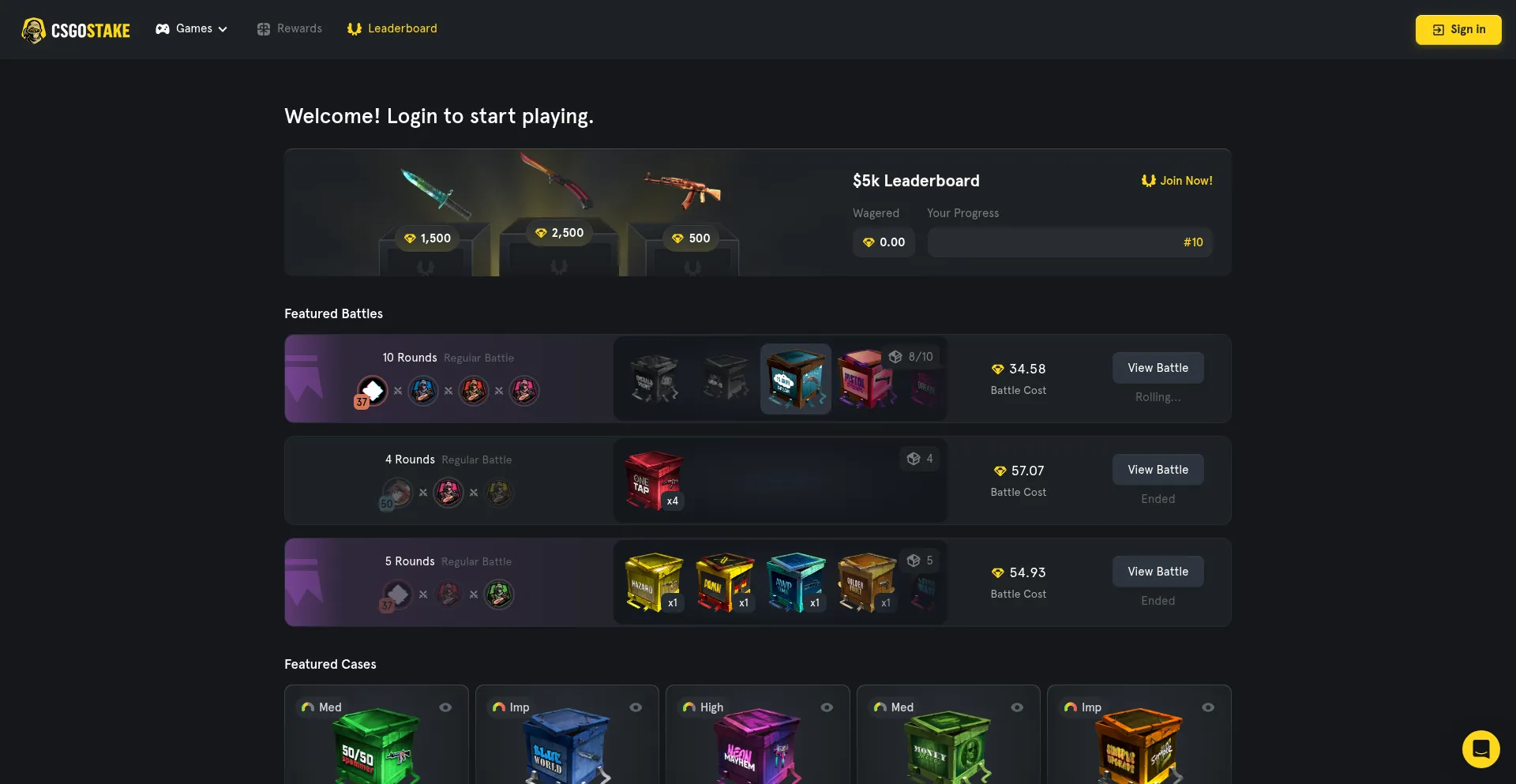 Csgostake.com Screenshot