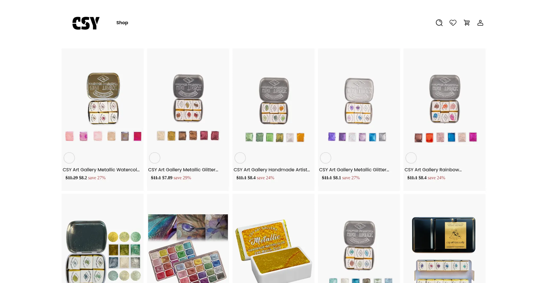 Website screenshot of Csyartgallery.shop