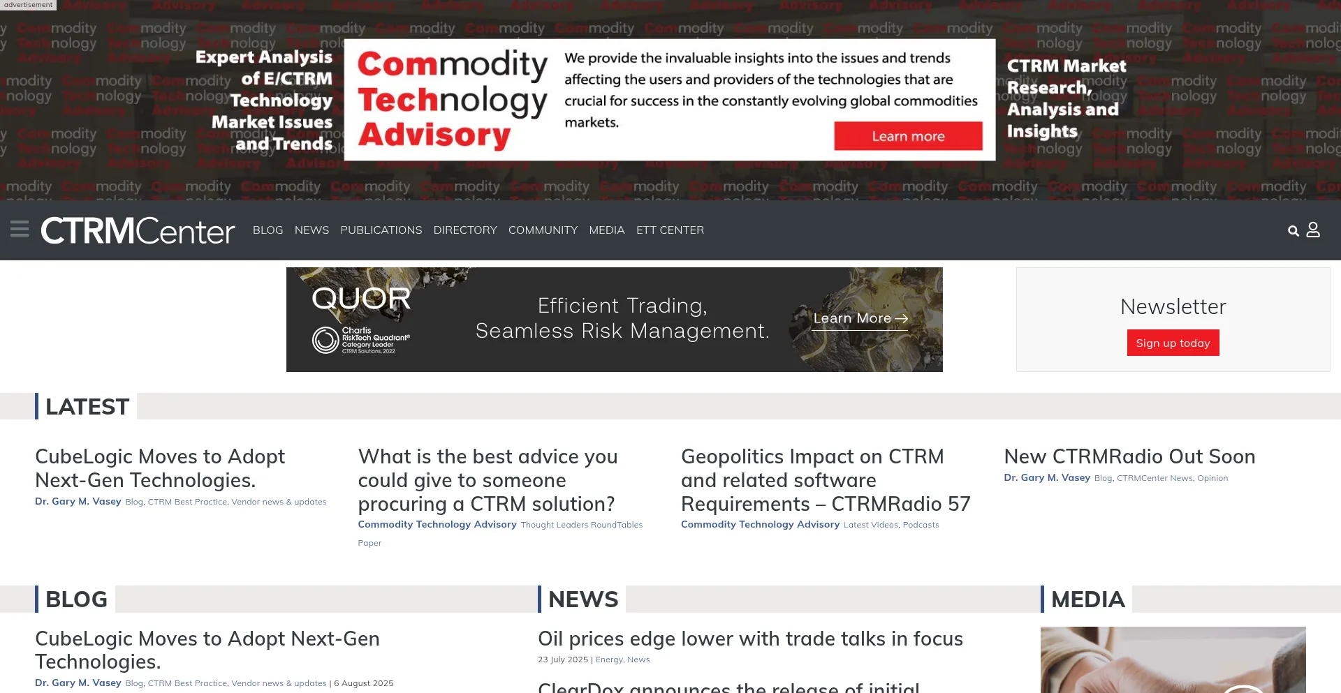 Website screenshot of Ctrmcenter.com