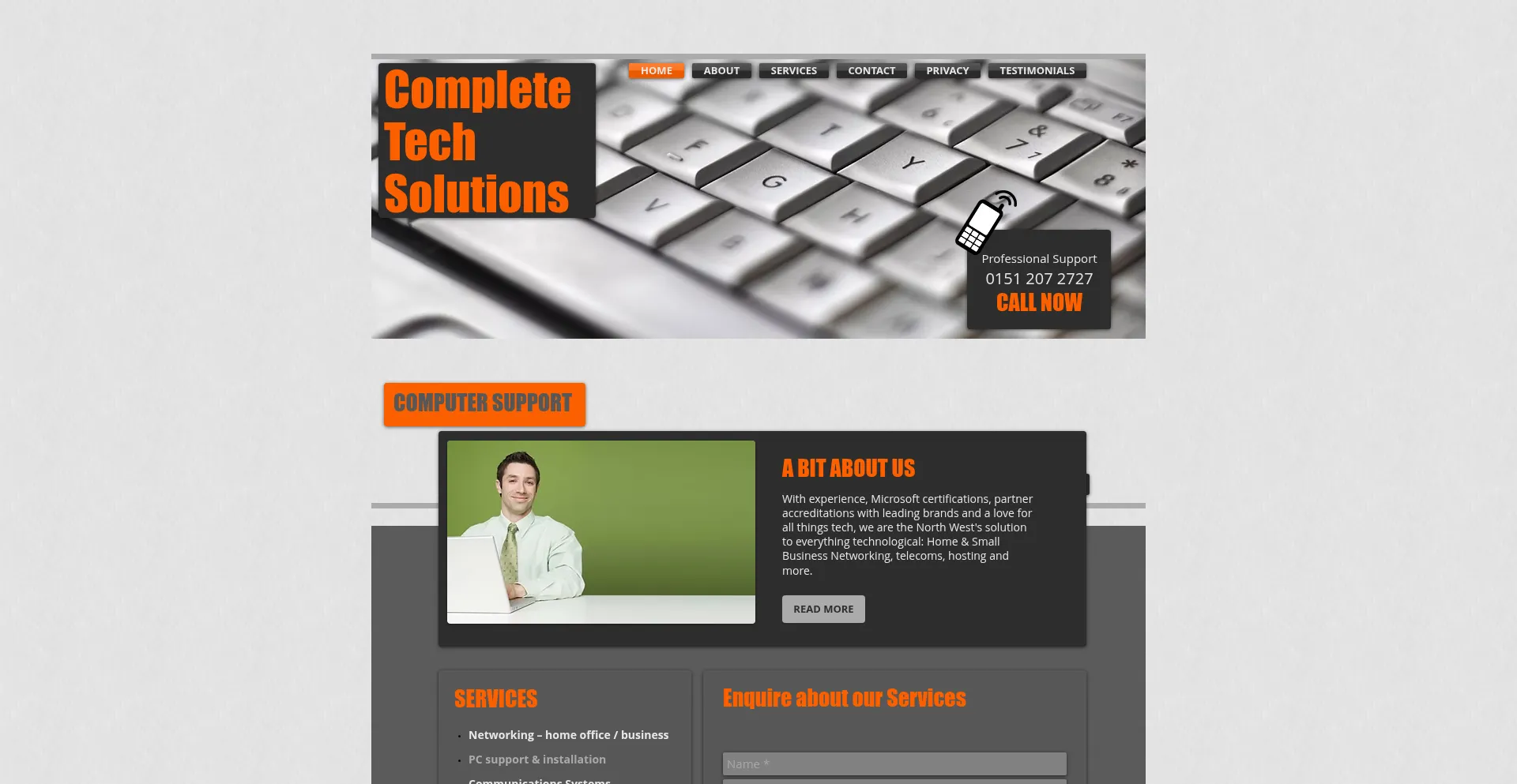Website screenshot of Ctsnw.co.uk
