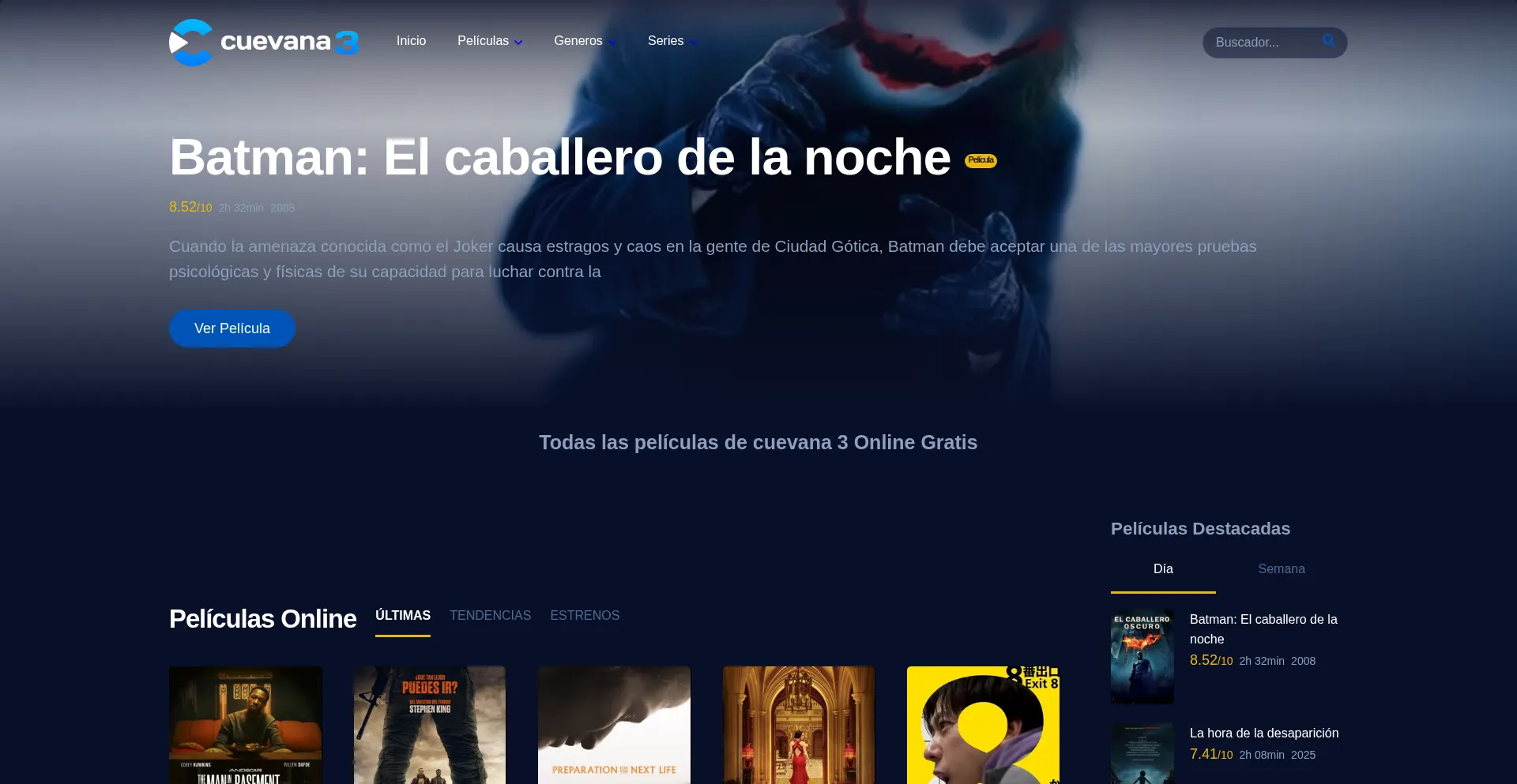 Cuevana.biz Screenshot