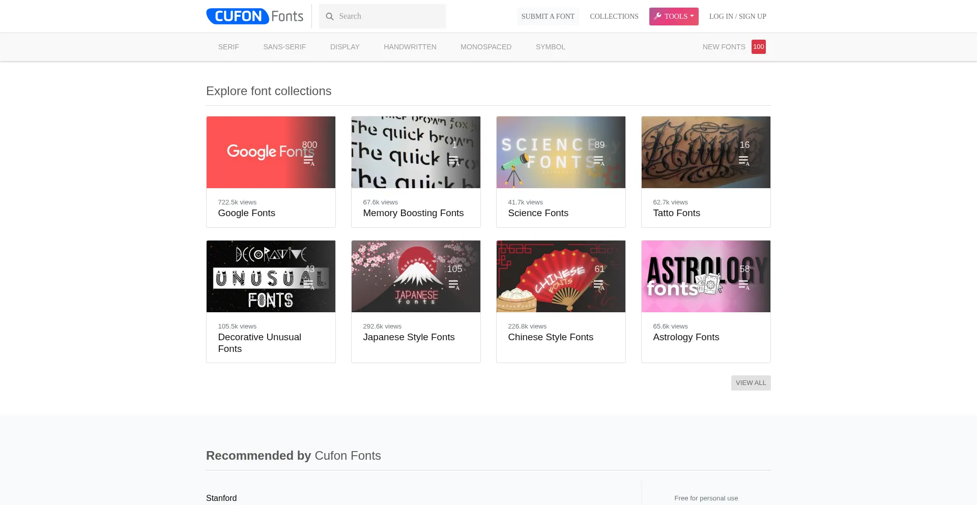 Cufonfonts.com Screenshot