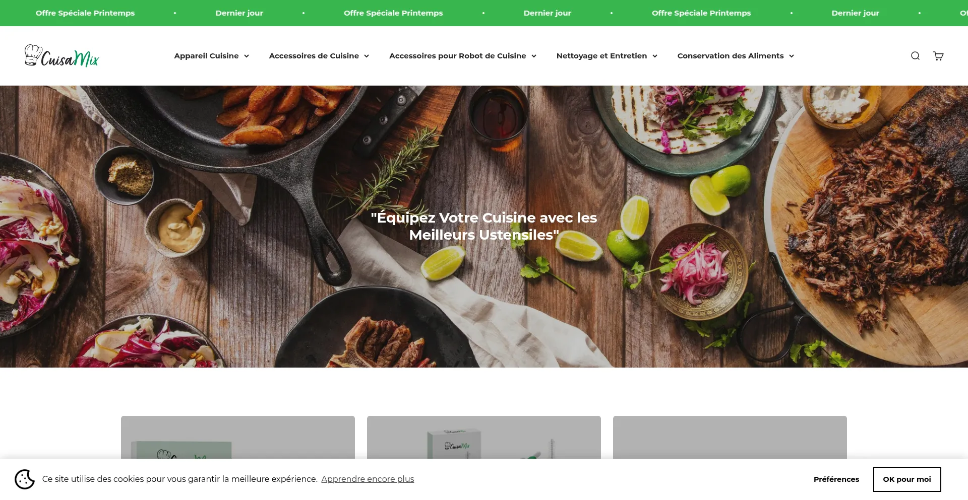 Website screenshot of Cuisamix.com
