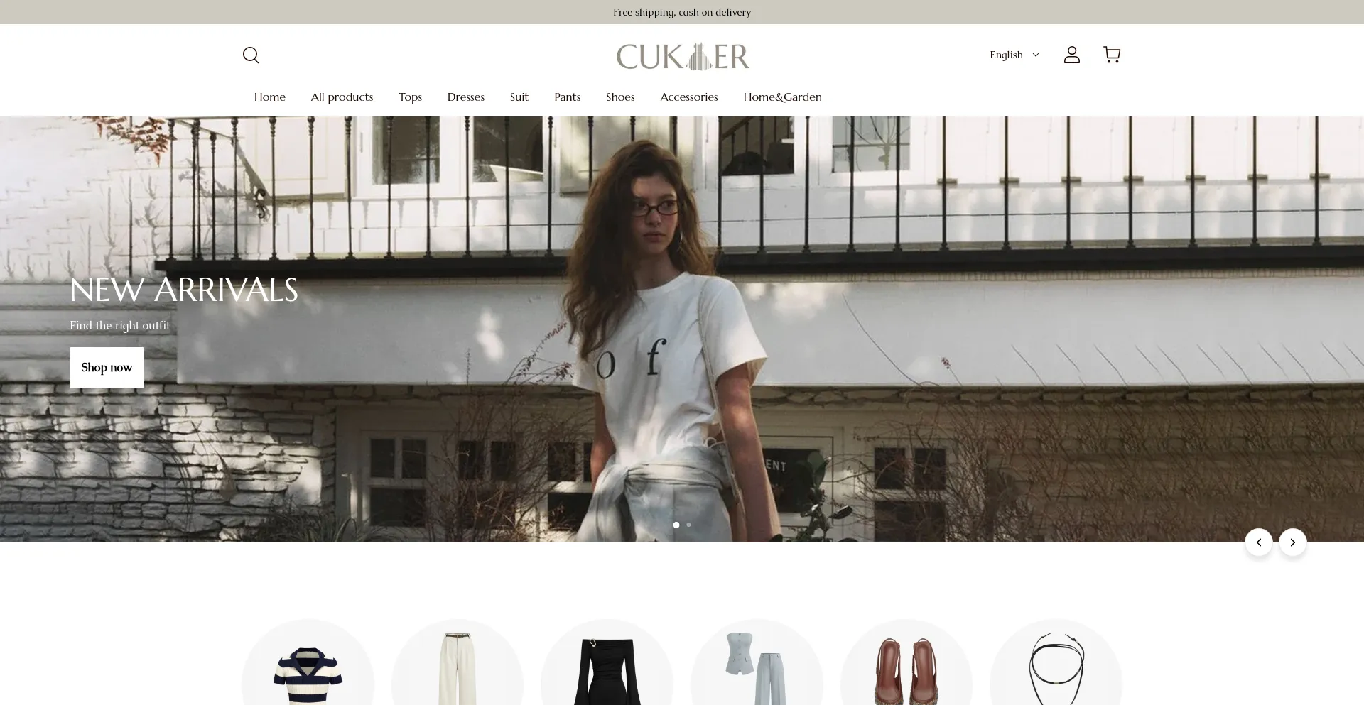 Website screenshot of Cukier.shop