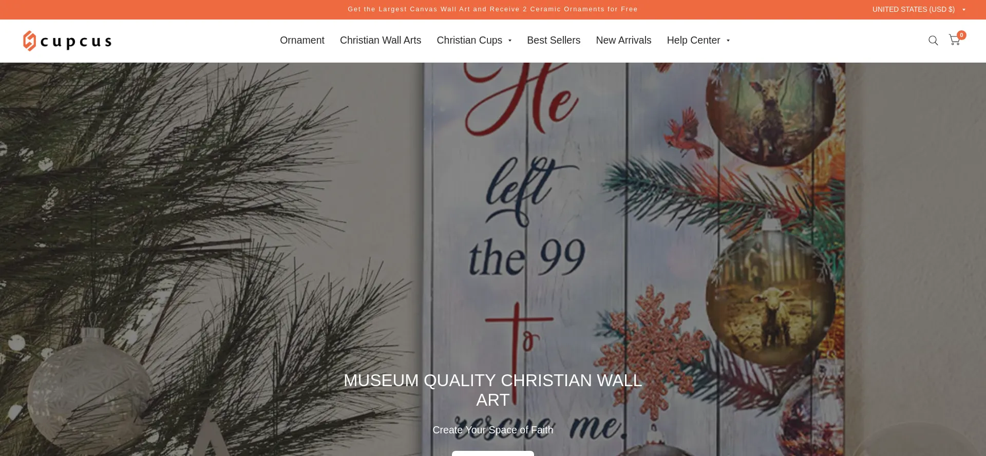 Website screenshot of Cupcus.com