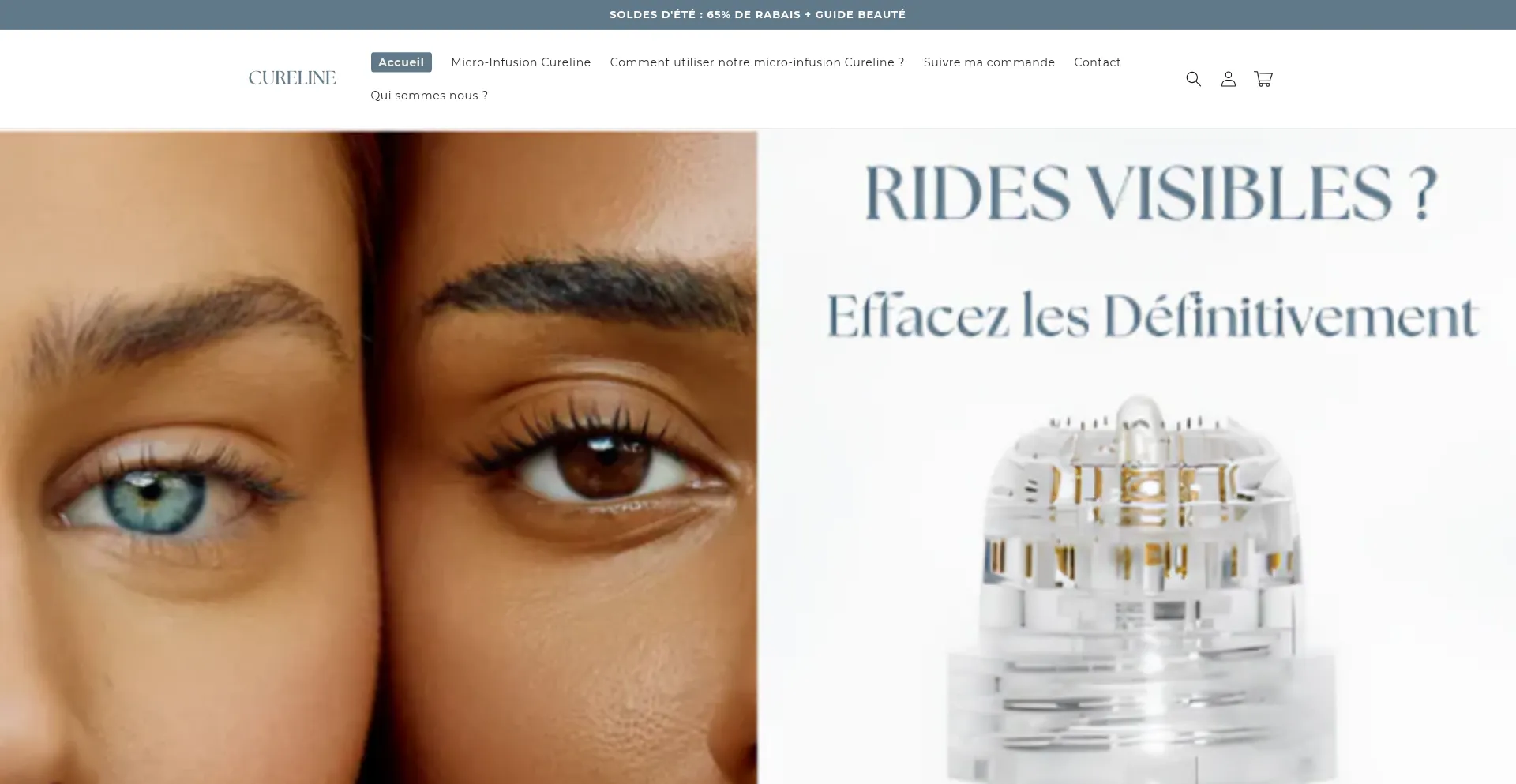 Website screenshot of Cure-line.com