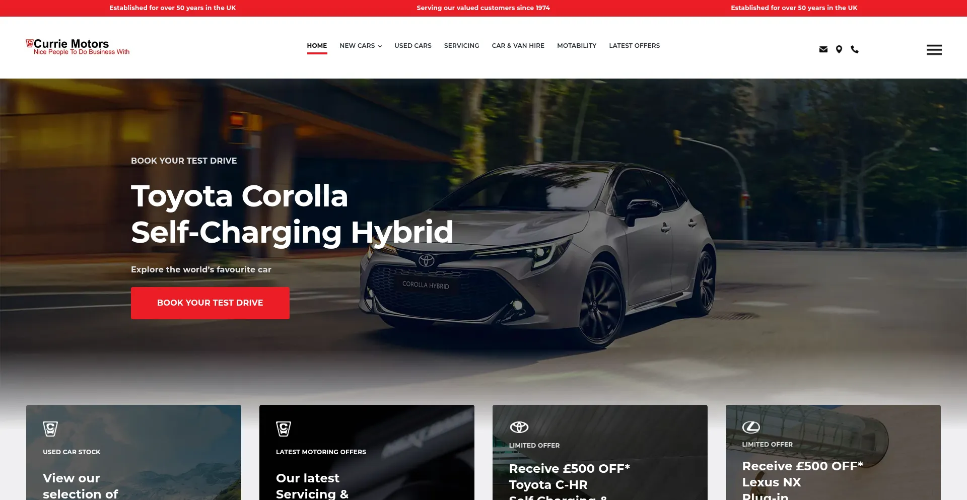 Curriemotors.co.uk Screenshot