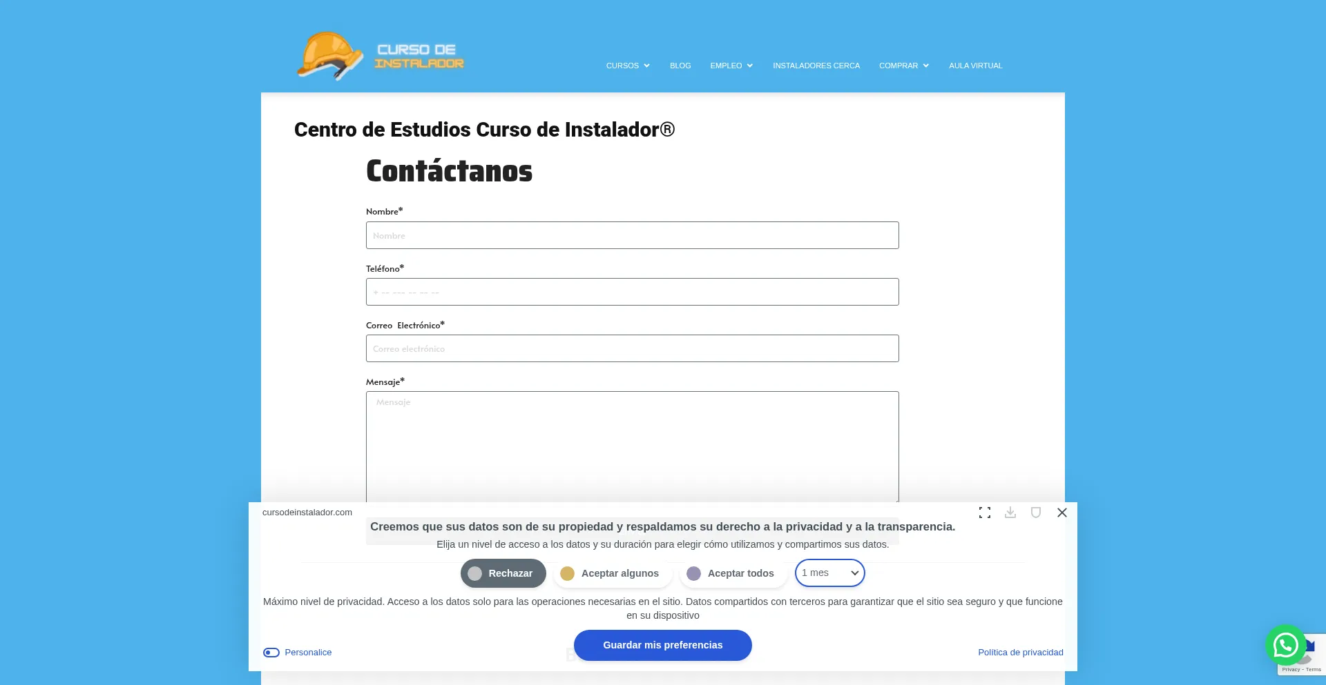 Cursodeinstalador.com Screenshot