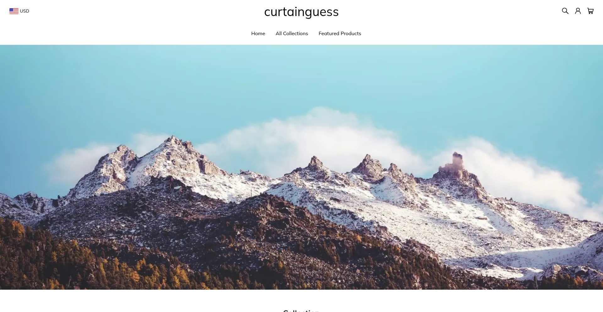 Website screenshot of Curtainguess.com