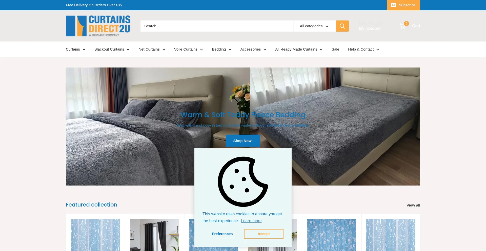 Curtainsdirect2u.co.uk Screenshot